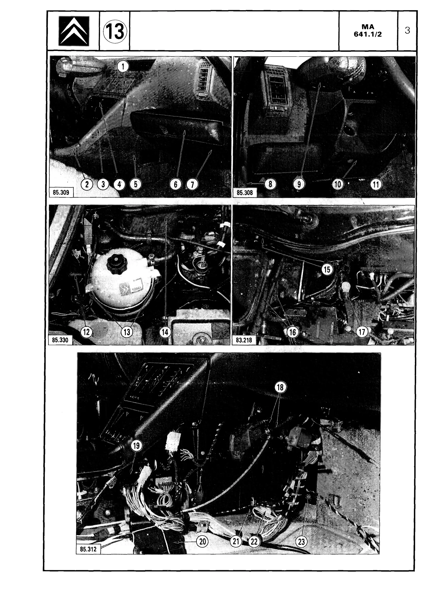 Remove/fit heater unit 7/85->, page 504 of 611 — CX Repair Manual — Mechanical Components 1