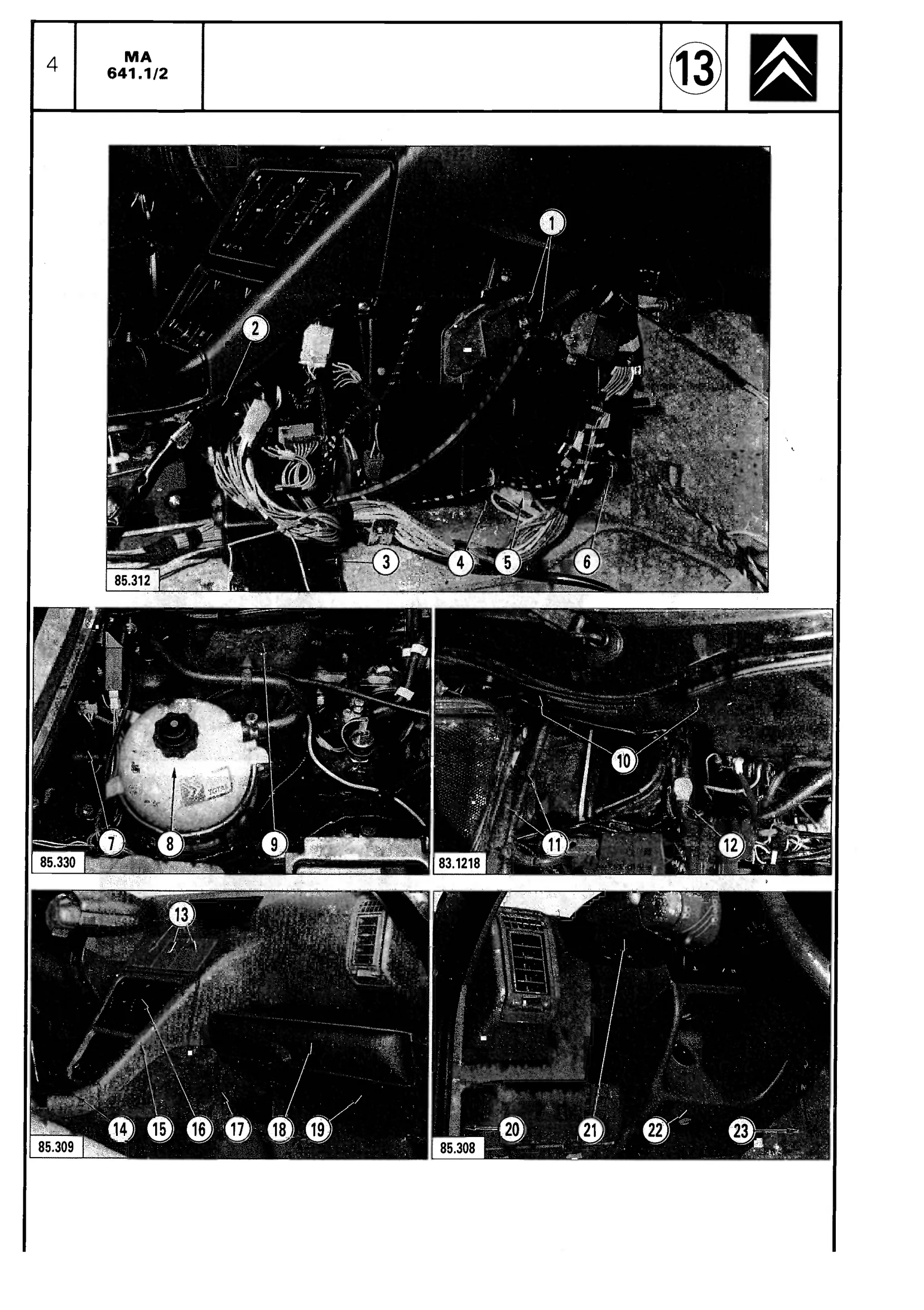 Remove/fit heater unit 7/85->, page 505 of 611 — CX Repair Manual — Mechanical Components 1