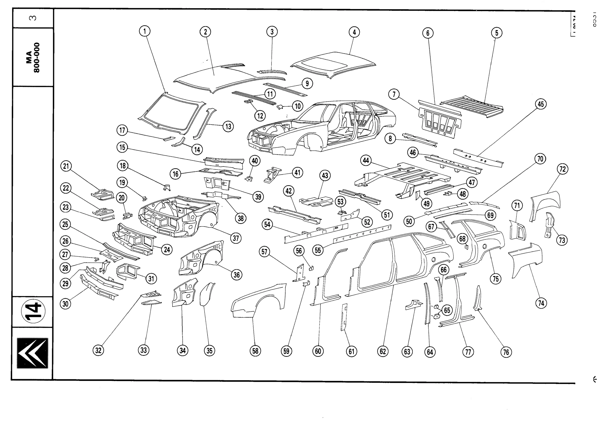 Overhaul bodyshell, page 511 of 611 — CX Repair Manual — Mechanical Components 1