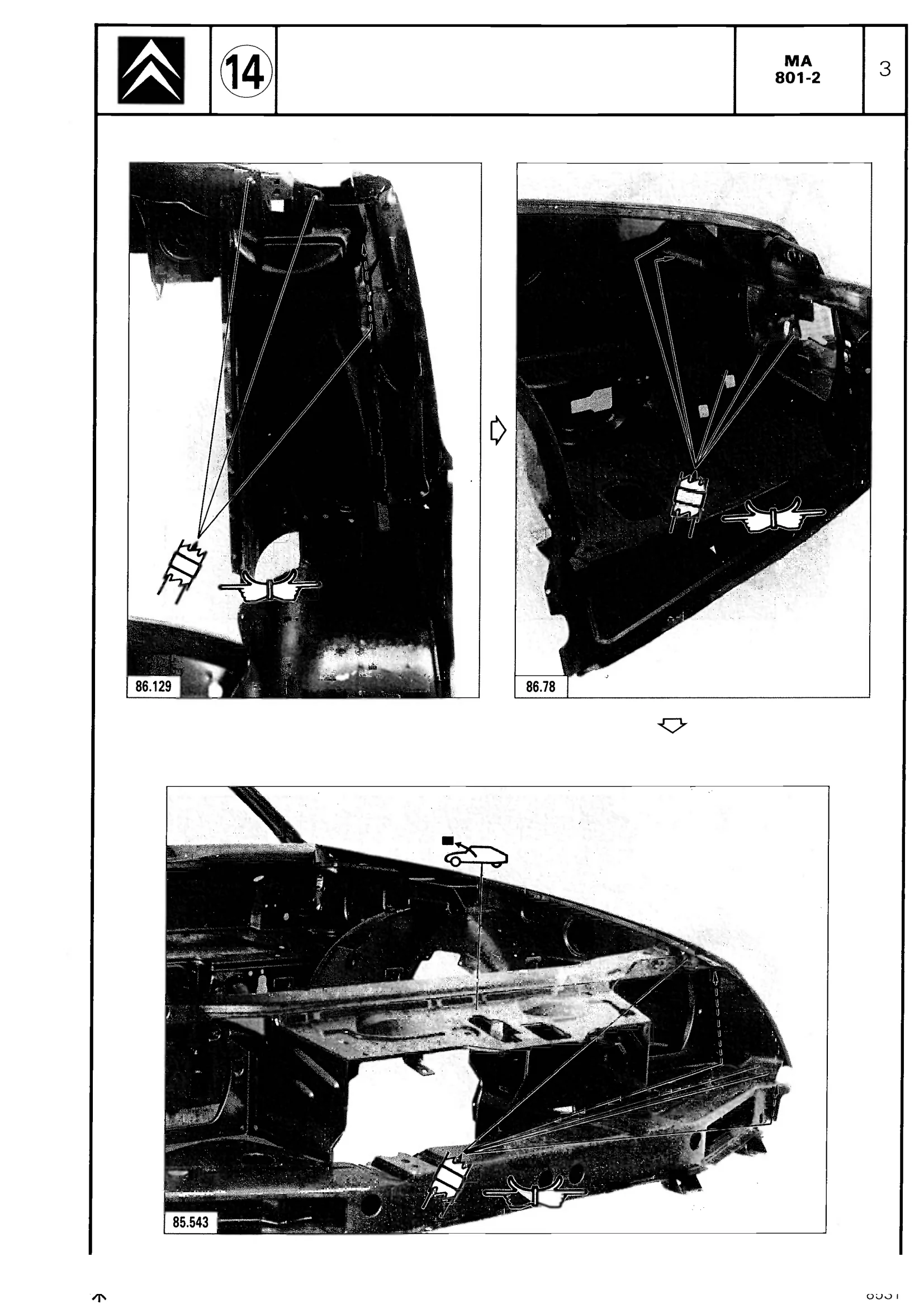 Replace body fixed units, page 546 of 611 — CX Repair Manual — Mechanical Components 1