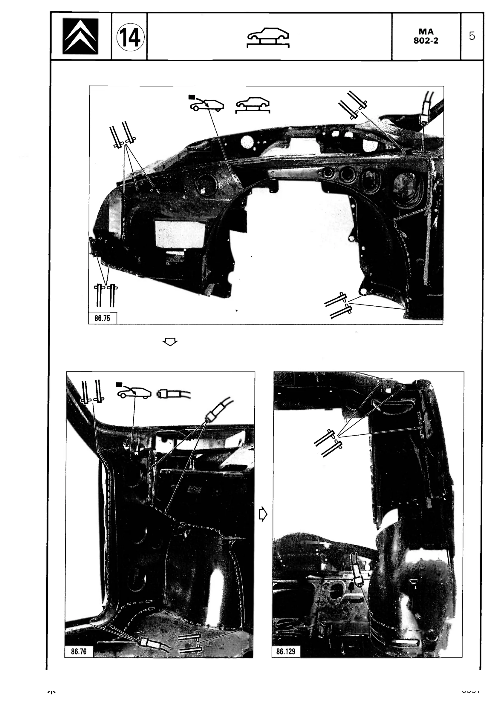 Replace front wheelarch, page 560 of 611 — CX Repair Manual — Mechanical Components 1