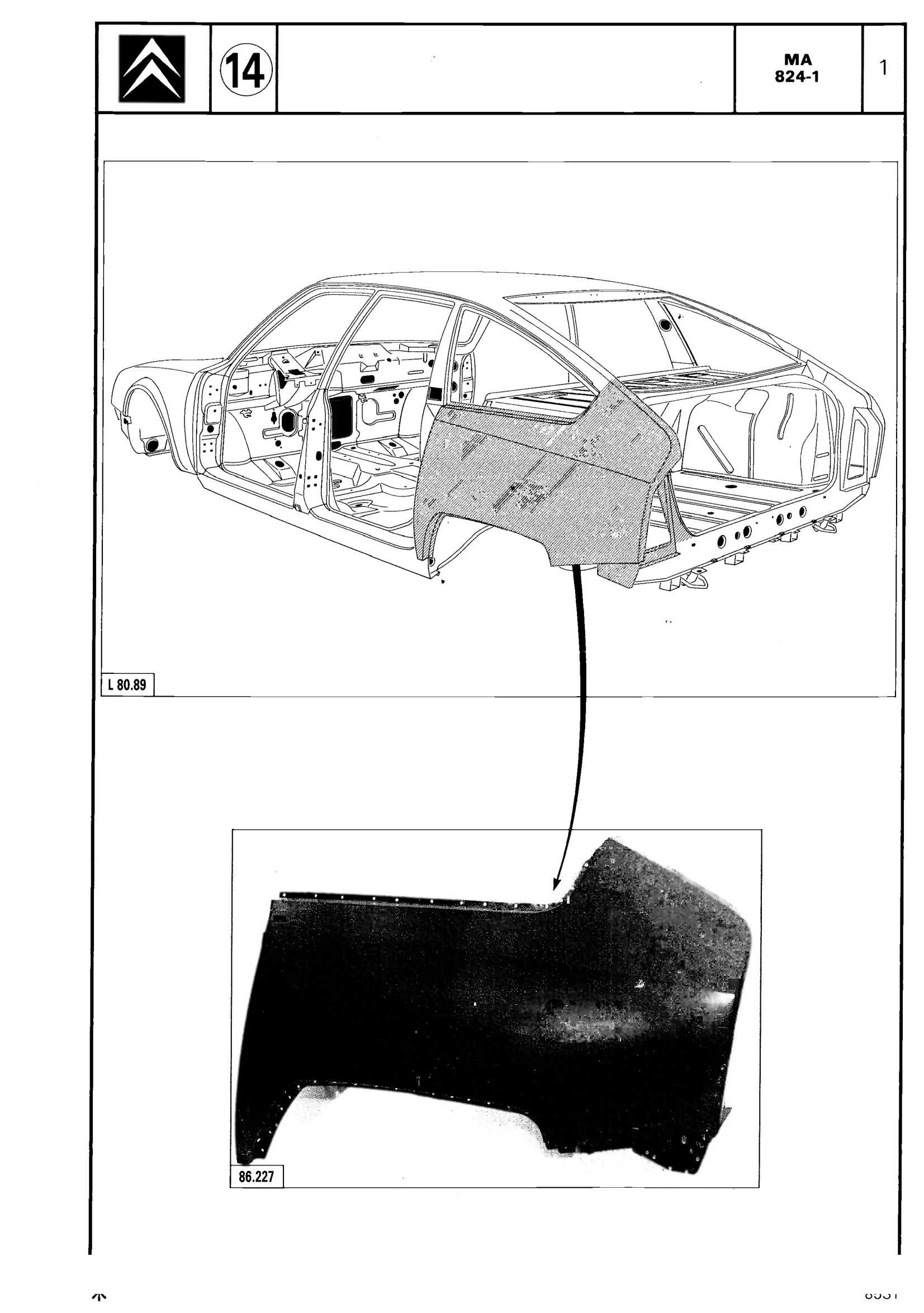 Replace rear wing, page 562 of 611 — CX Repair Manual — Mechanical Components 1