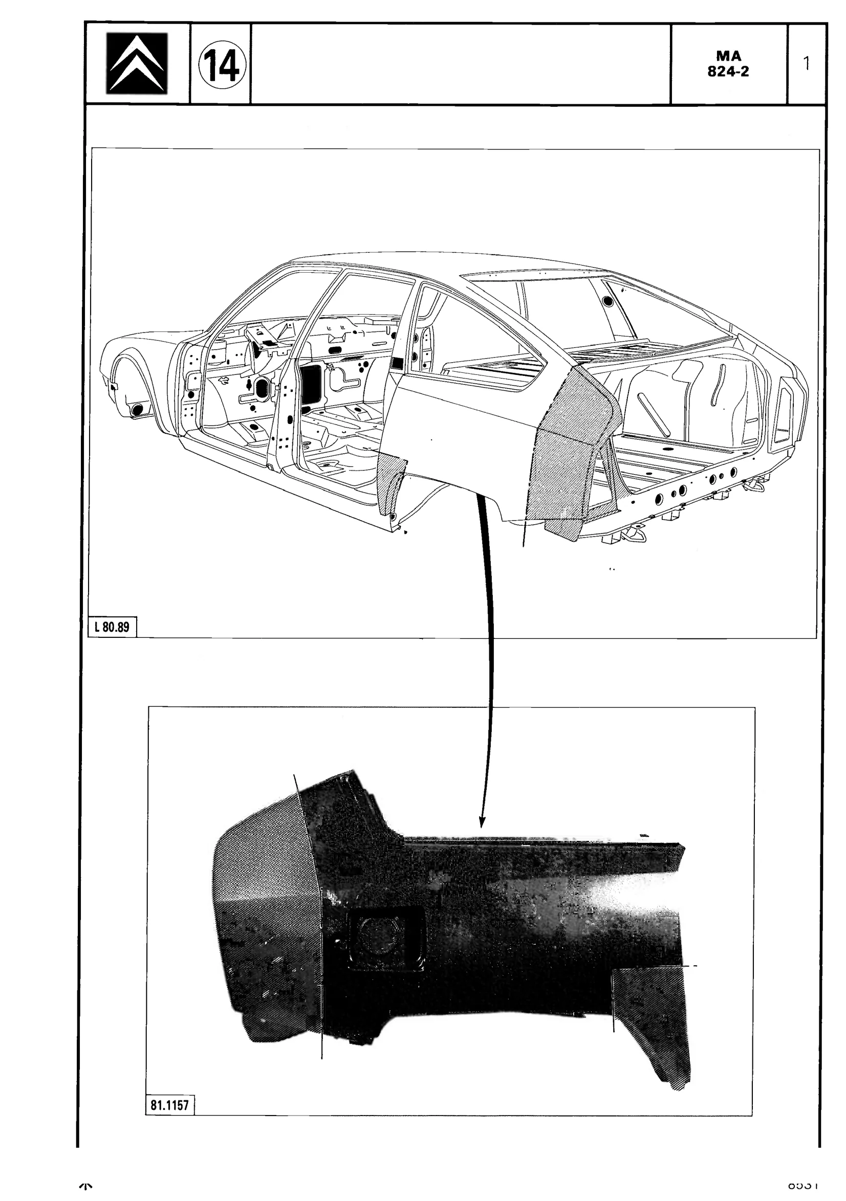 Replace rear wing (part), page 567 of 611 — CX Repair Manual — Mechanical Components 1