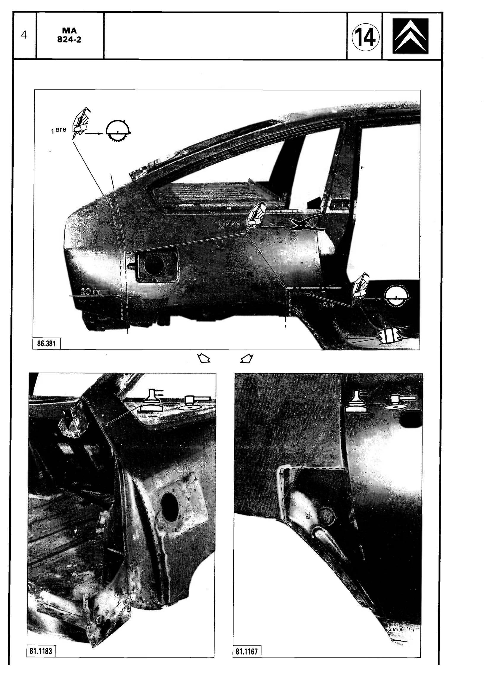 Replace rear wing (part), page 570 of 611 — CX Repair Manual — Mechanical Components 1