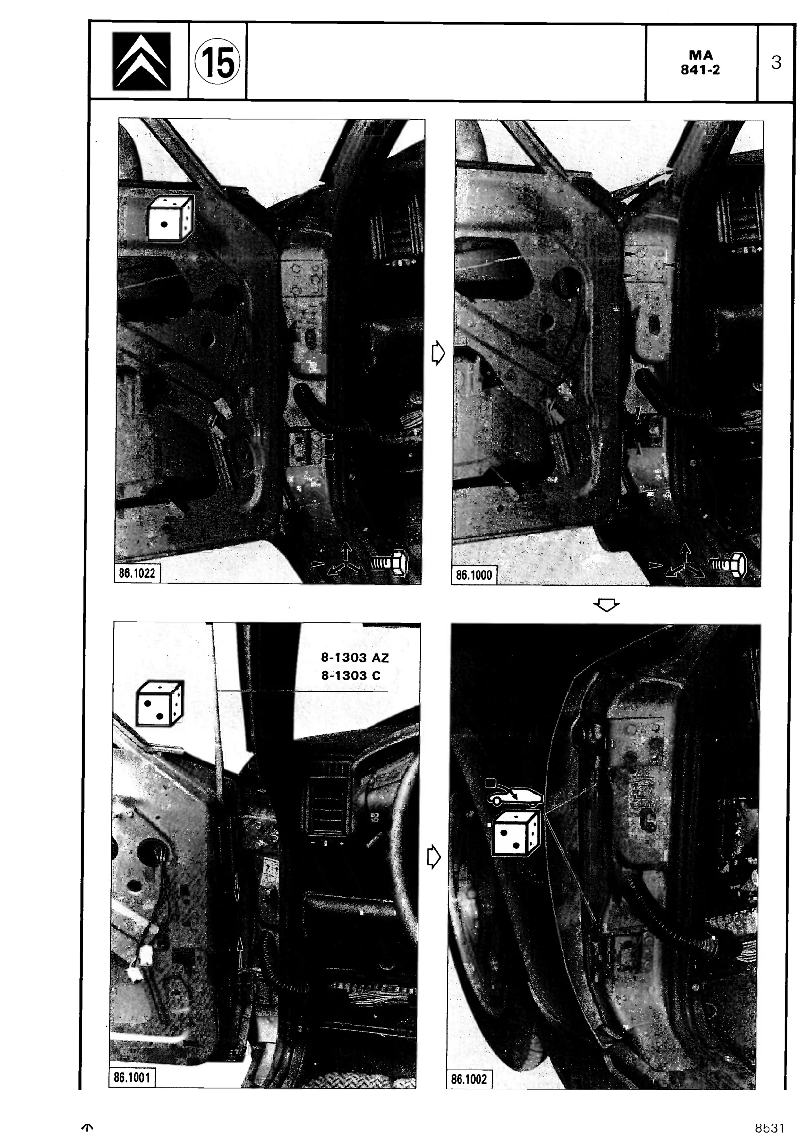Remove/fit side door, page 575 of 611 — CX Repair Manual — Mechanical Components 1