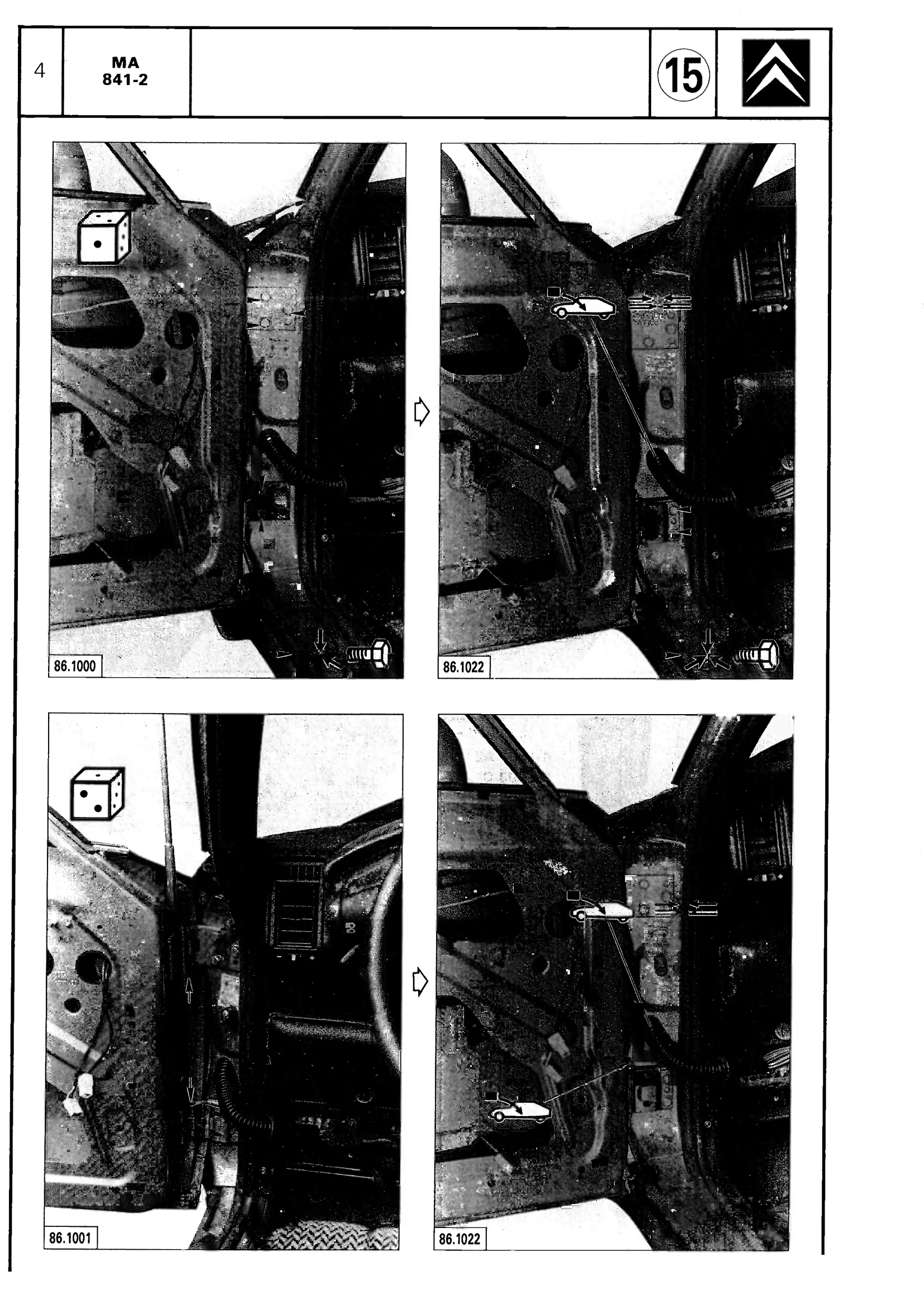Remove/fit side door, page 576 of 611 — CX Repair Manual — Mechanical Components 1