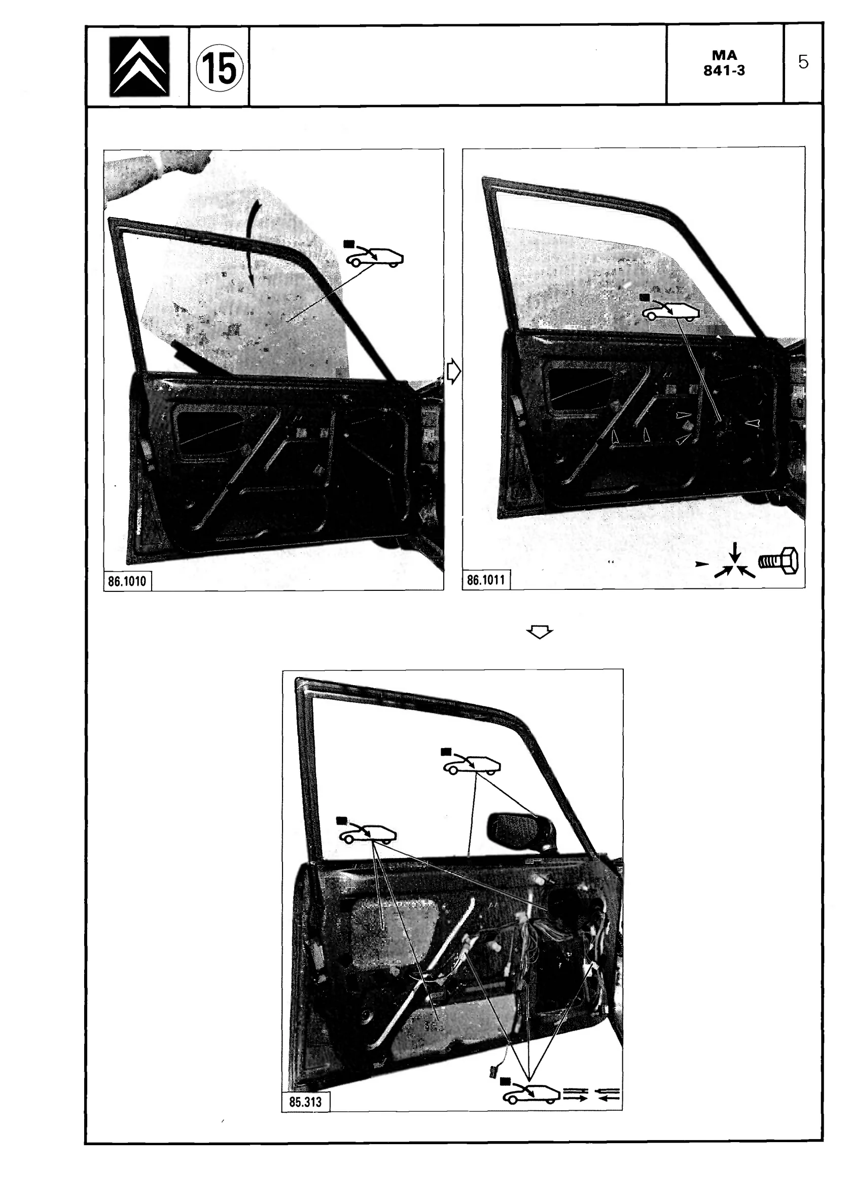 Strip/rebuild side door, page 582 of 611 — CX Repair Manual — Mechanical Components 1