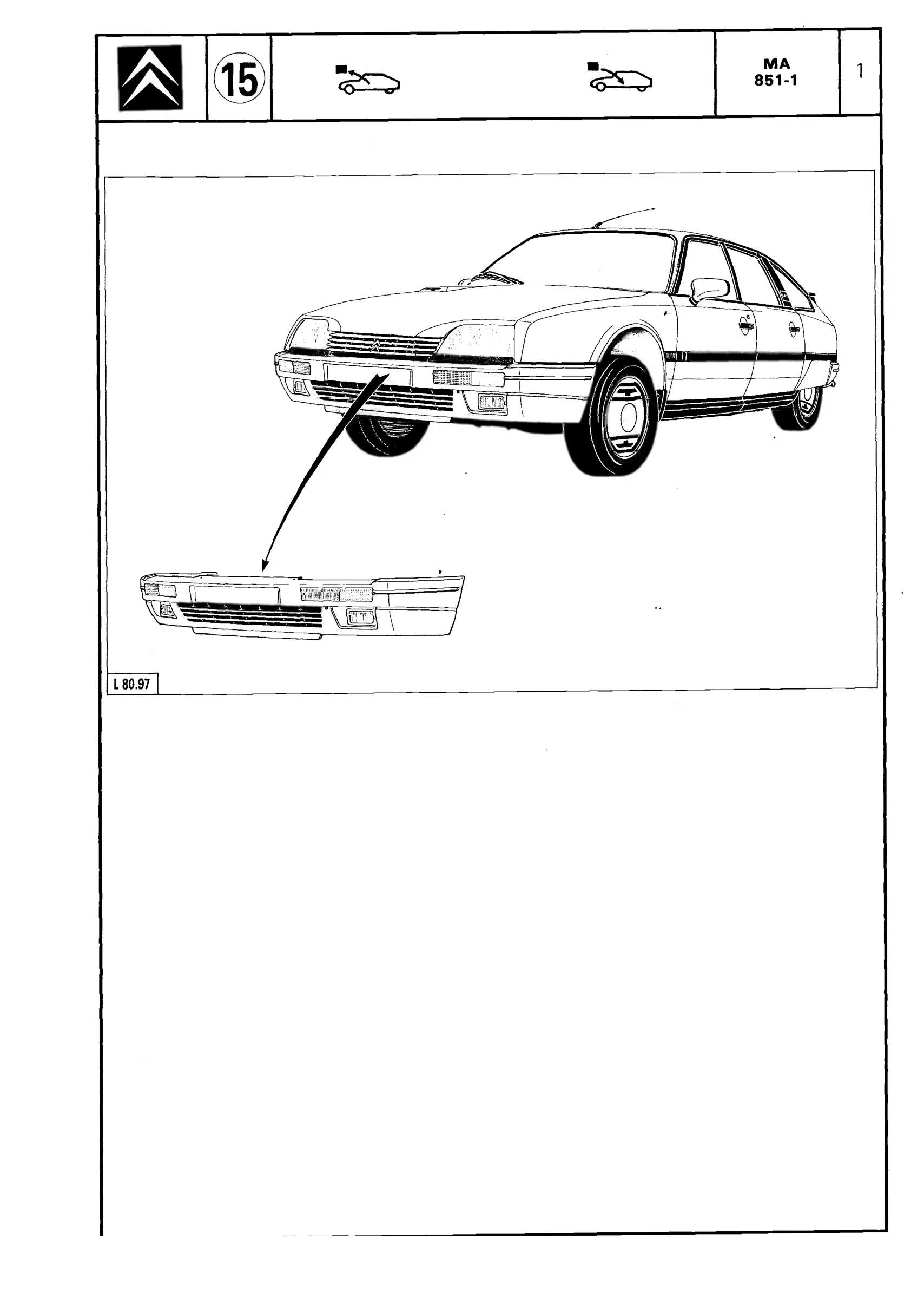 Remove/fit front bumper, page 584 of 611 — CX Repair Manual — Mechanical Components 1
