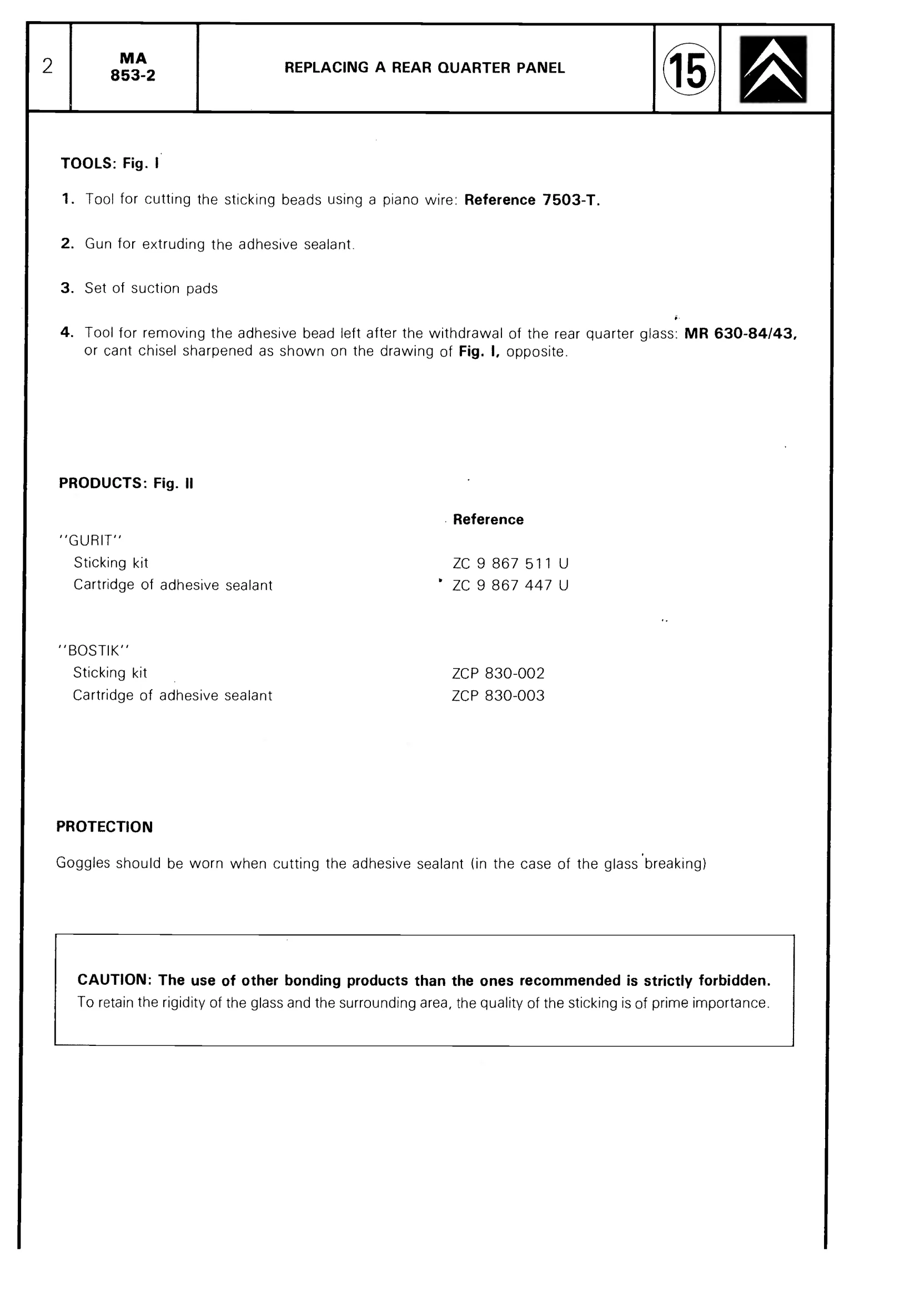 Remove/fit r. quarter panels, page 595 of 611 — CX Repair Manual — Mechanical Components 1