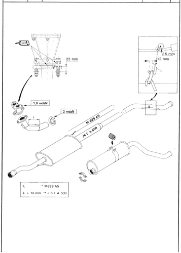 Exhaust system specs., page 125 — CX Repair Manual — Mechanical Components 1