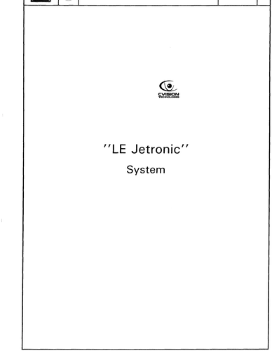 LE Jetronic Injection system, page 184 — CX Repair Manual — Mechanical Components 1
