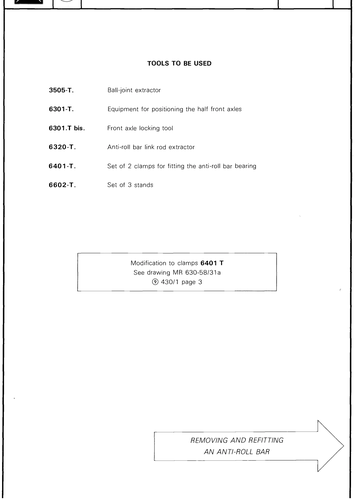 Remove/fit anti-roll bar, page 390 — CX Repair Manual — Mechanical Components 1