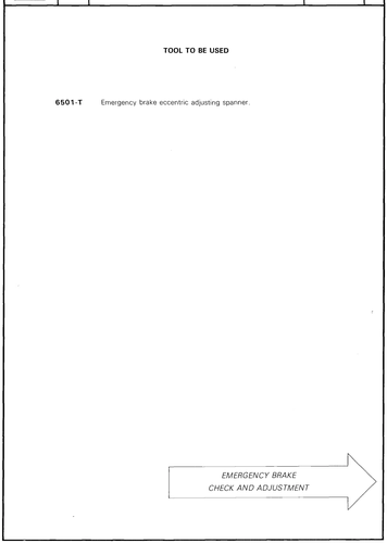 Adjust emergency brake, page 435 — CX Repair Manual — Mechanical Components 1