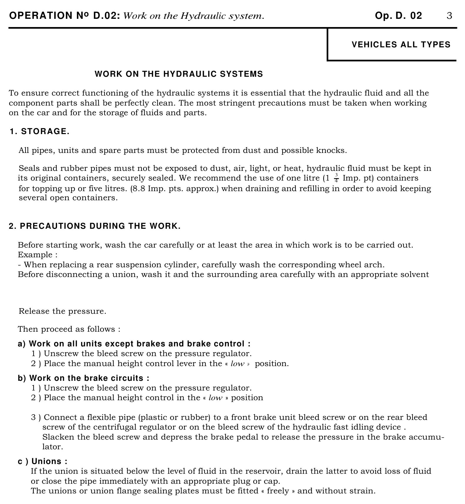 Hydraulic work - general, page 17 of 454 — 814 Repair Manual — Volume I