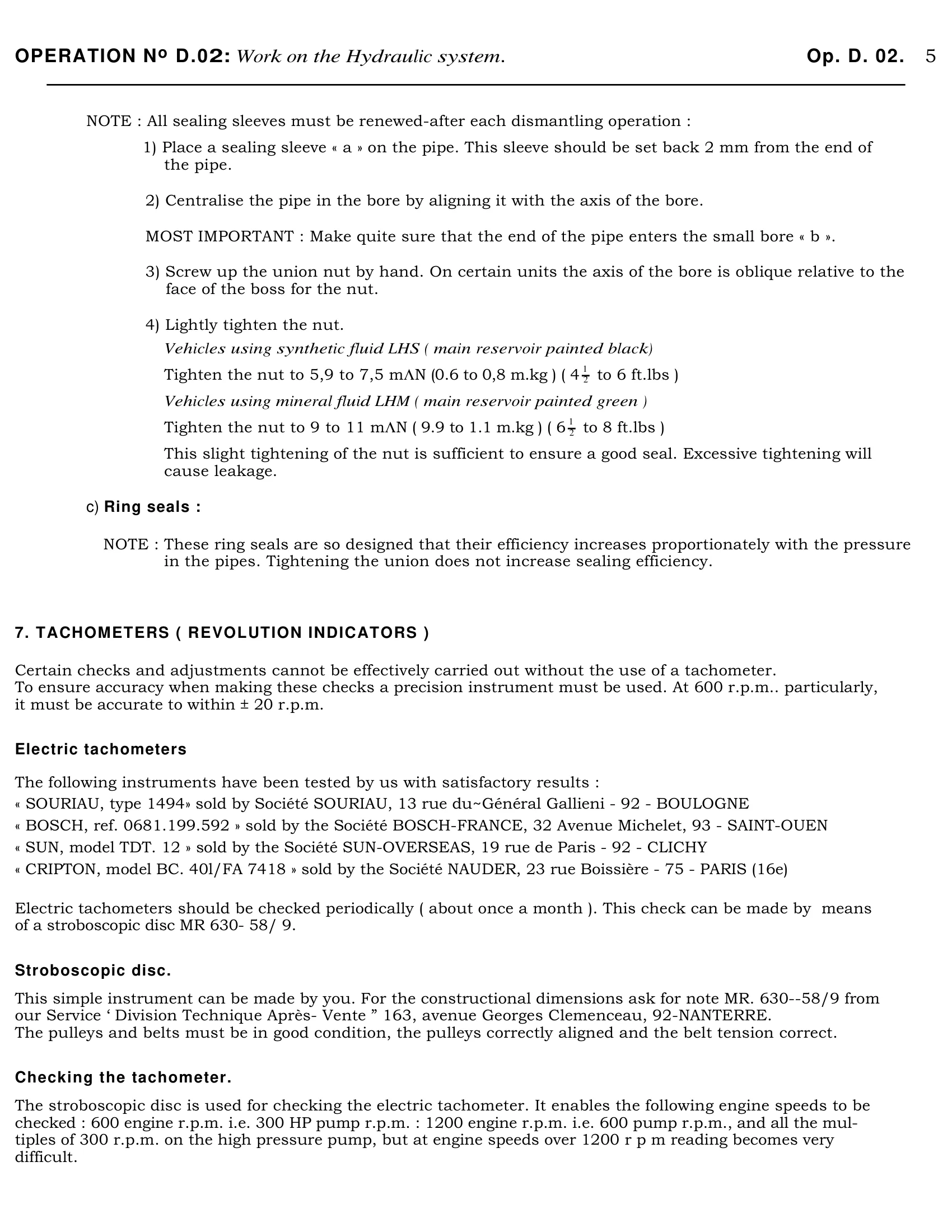 Hydraulic work - general, page 19 of 454 — 814 Repair Manual — Volume I