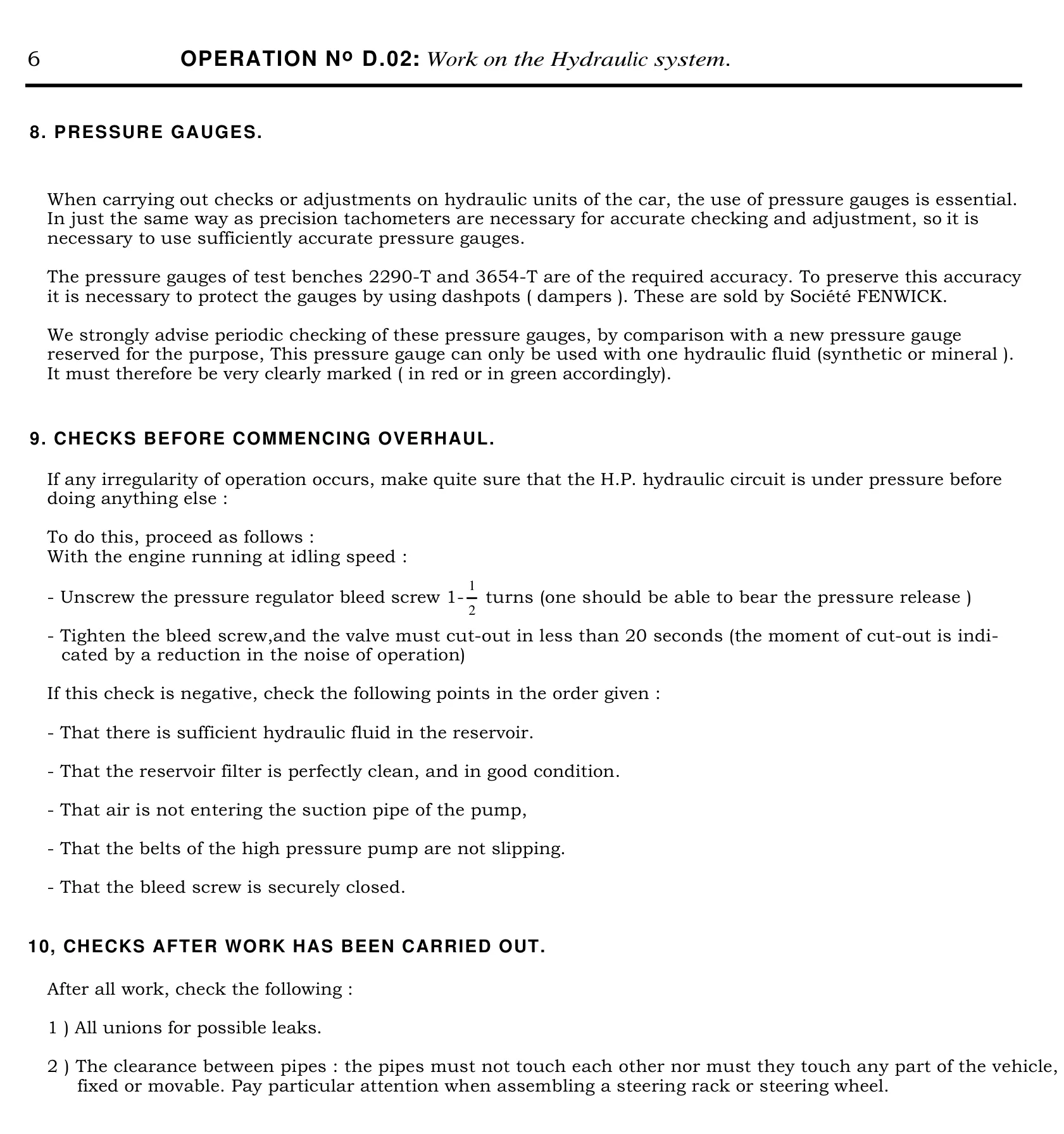 Hydraulic work - general, page 20 of 454 — 814 Repair Manual — Volume I