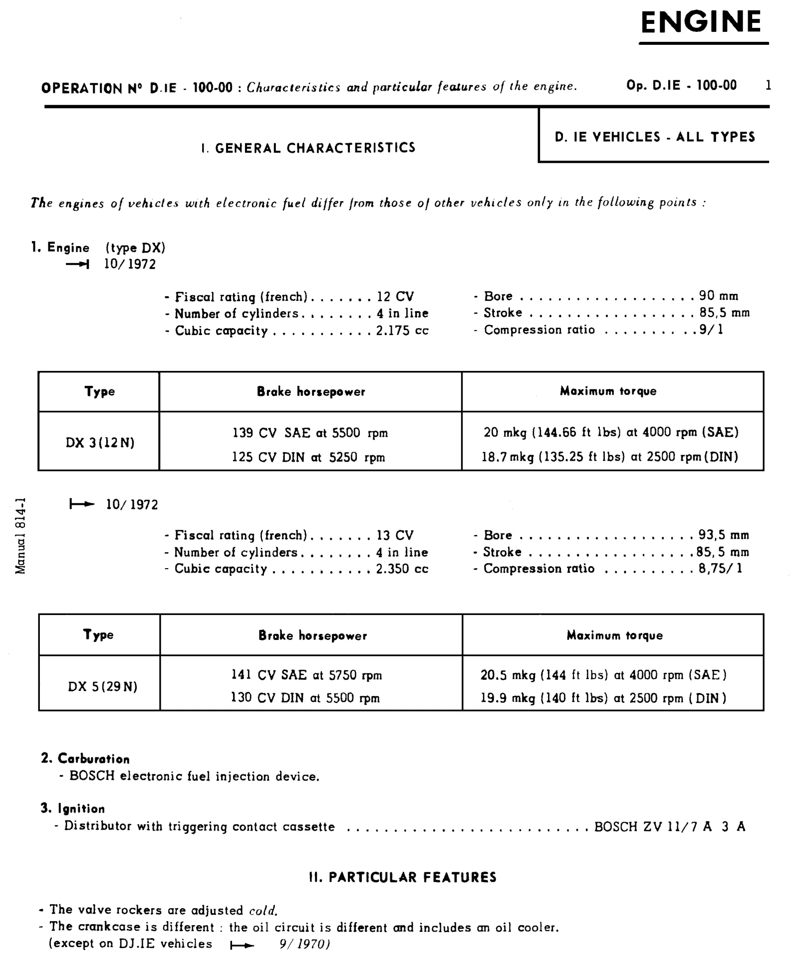 Data (IE), page 36 of 454 — 814 Repair Manual — Volume I
