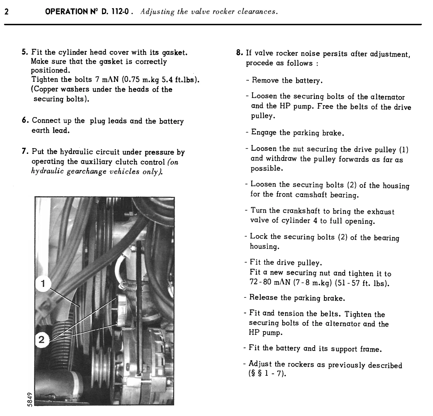 Adjusting valve clearances, page 41 of 454 — 814 Repair Manual — Volume I