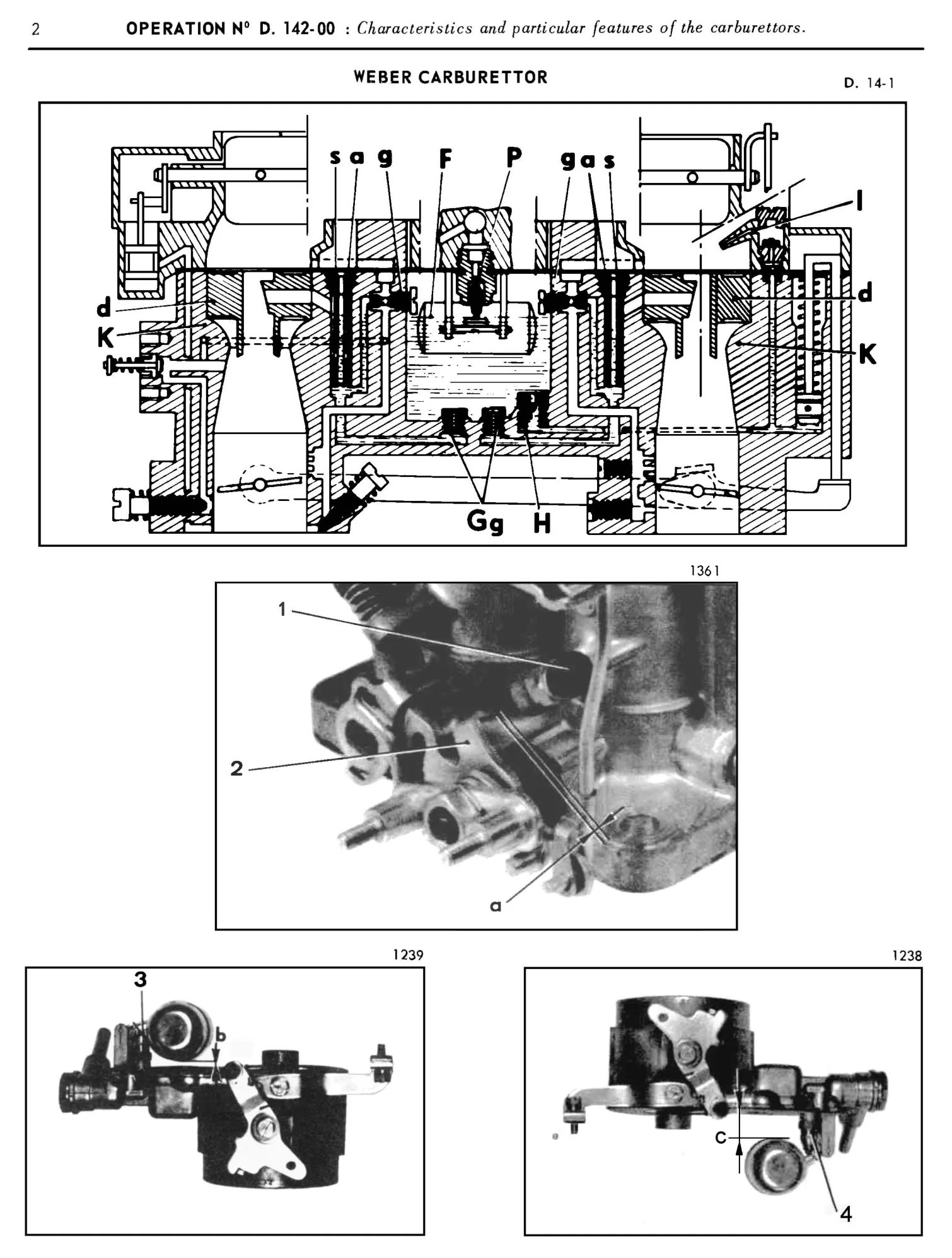 Weber carburettor, page 46 of 454 — 814 Repair Manual — Volume I