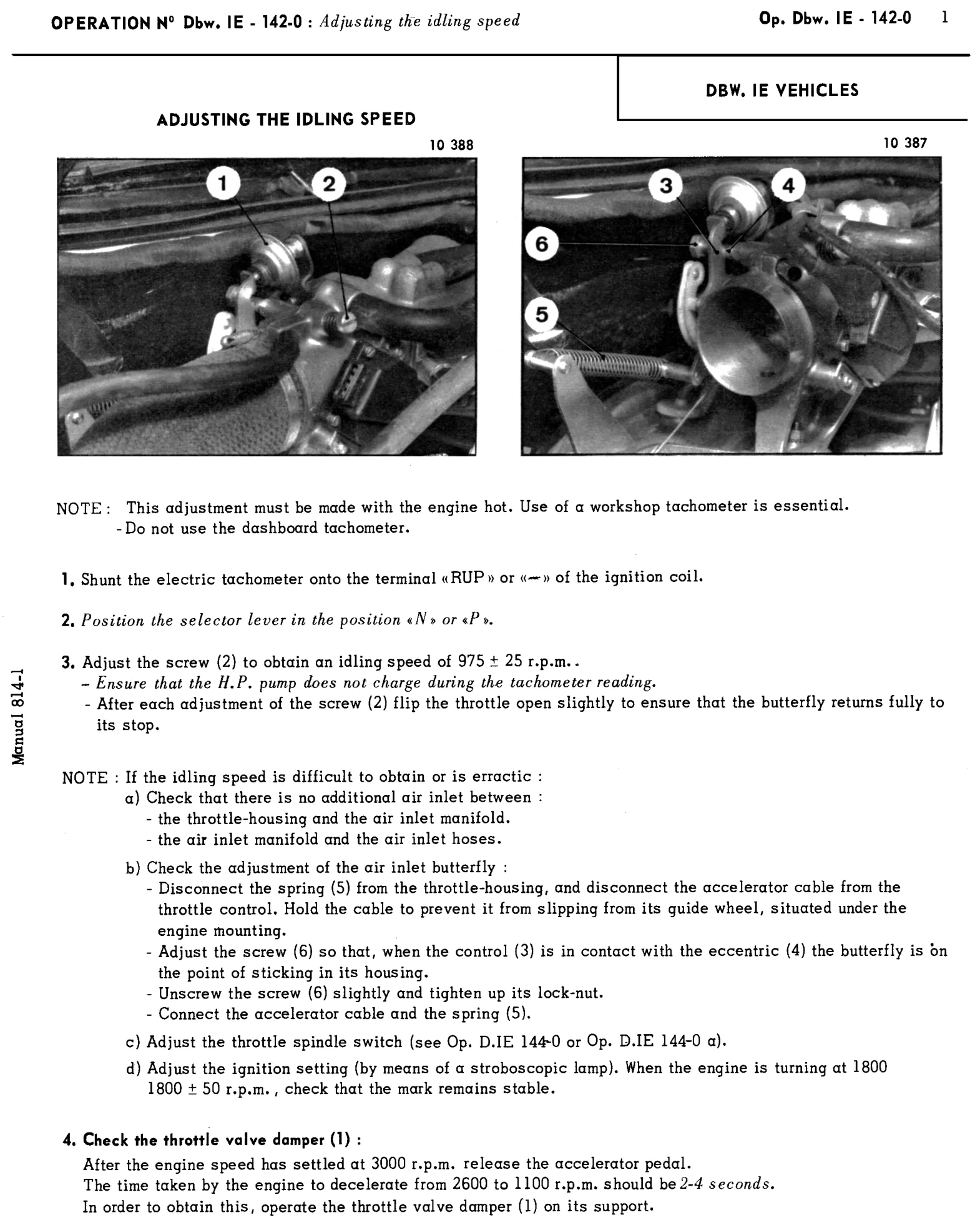Adjusting EFI (bw), page 61 of 454 — 814 Repair Manual — Volume I