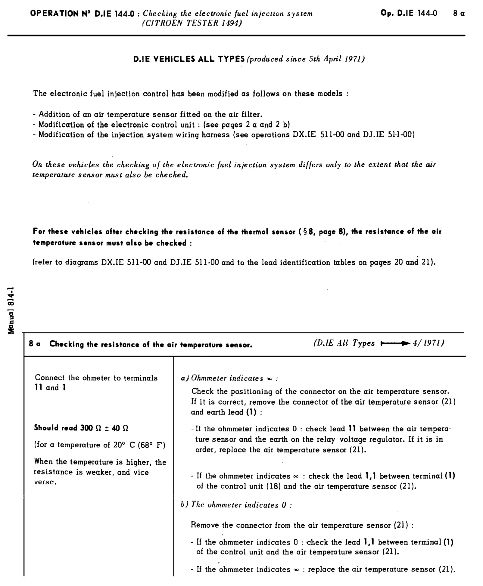 Using Citroen tester, page 75 of 454 — 814 Repair Manual — Volume I
