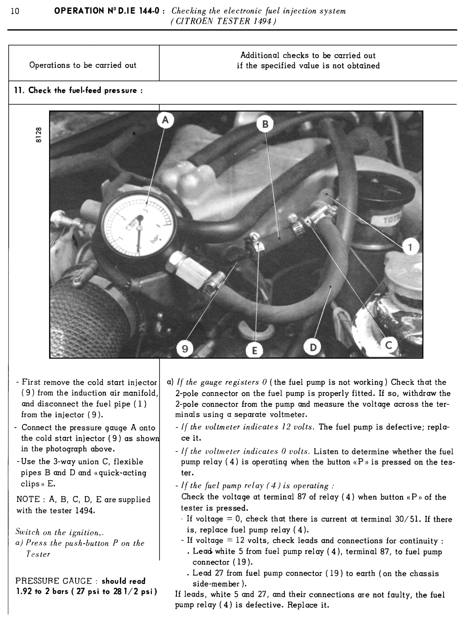 Using Citroen tester, page 77 of 454 — 814 Repair Manual — Volume I