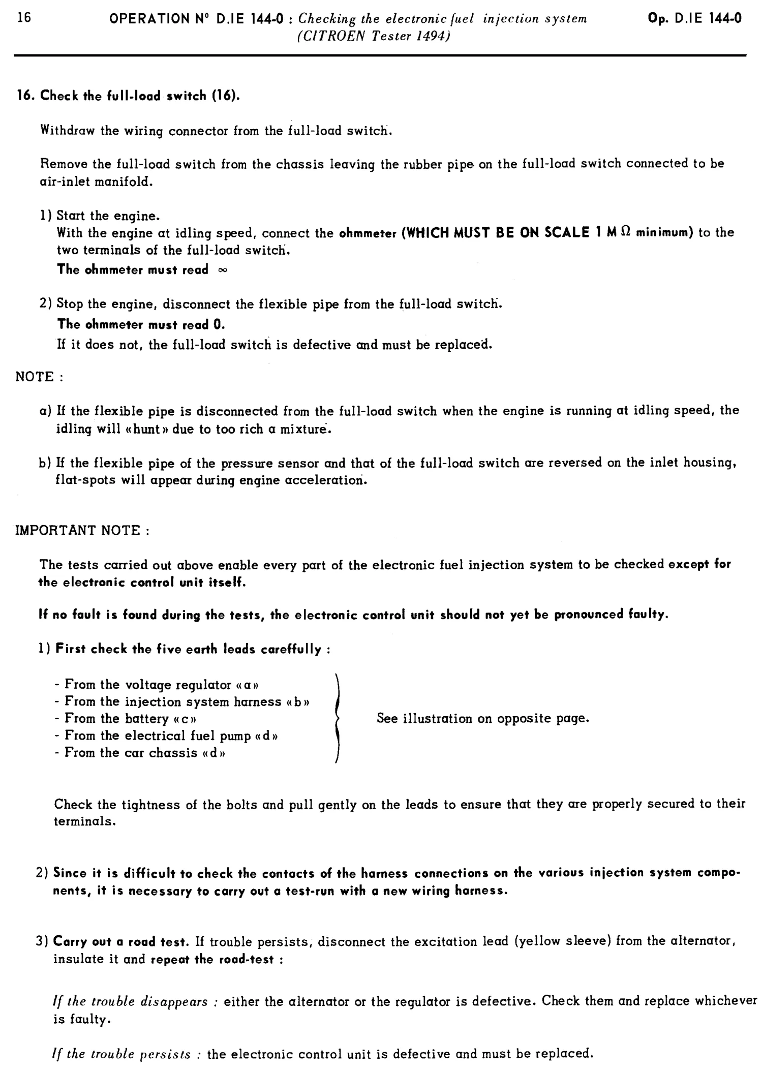 Using Citroen tester, page 82 of 454 — 814 Repair Manual — Volume I
