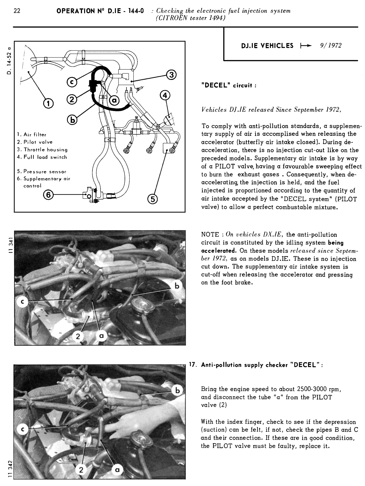 Using Citroen tester, page 89 of 454 — 814 Repair Manual — Volume I