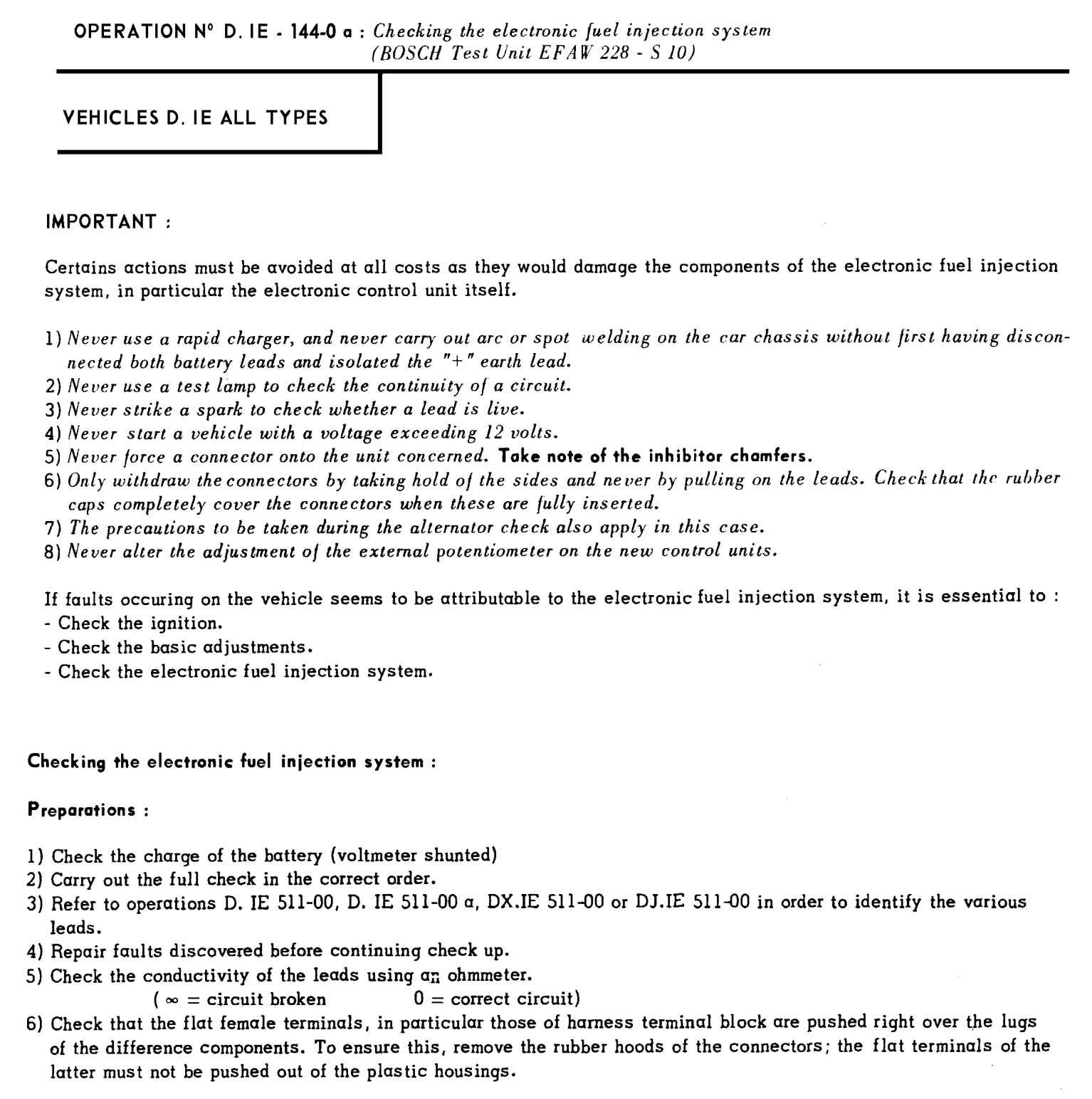 Using Bosch tester, page 92 of 454 — 814 Repair Manual — Volume I