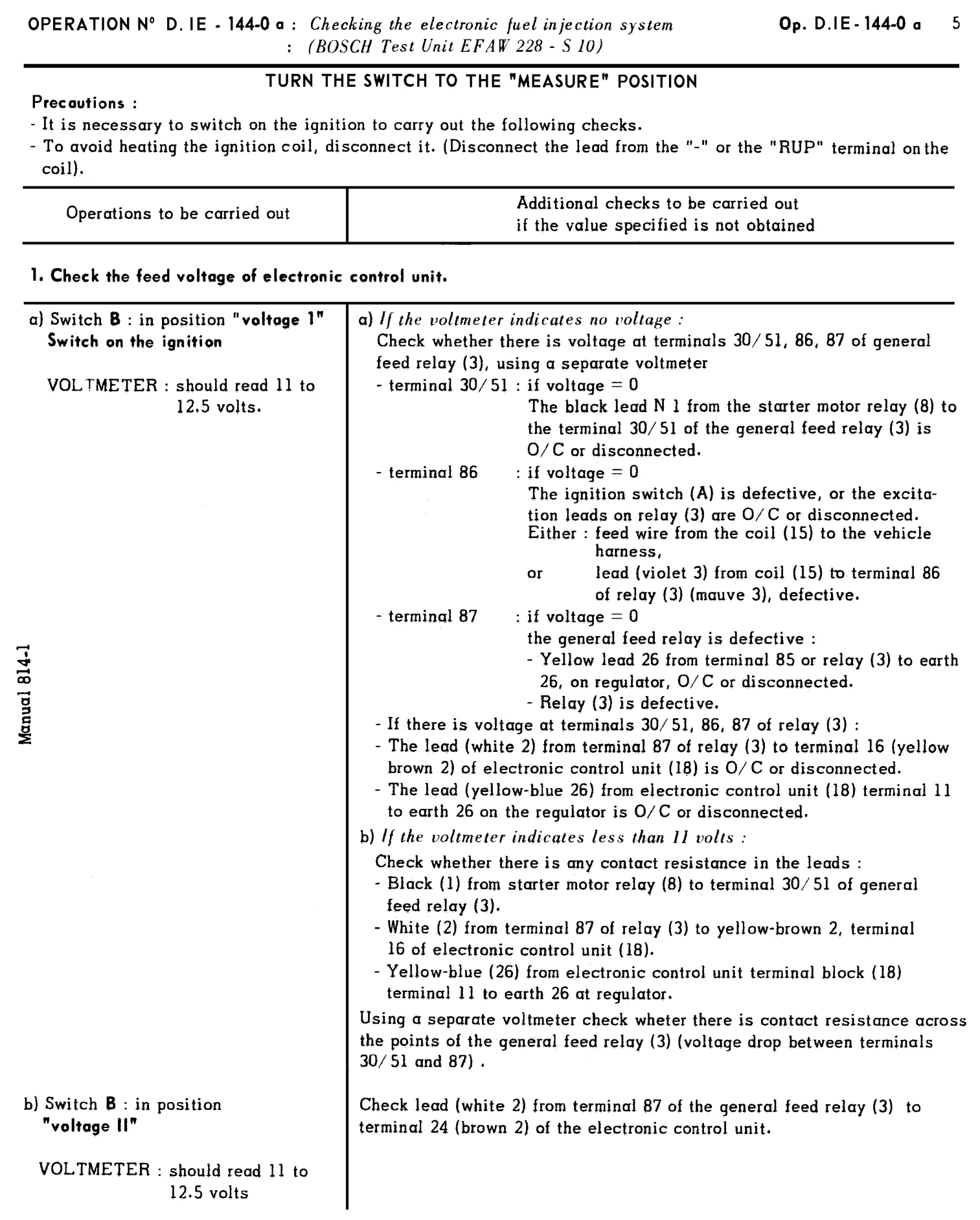 Using Bosch tester, page 95 of 454 — 814 Repair Manual — Volume I