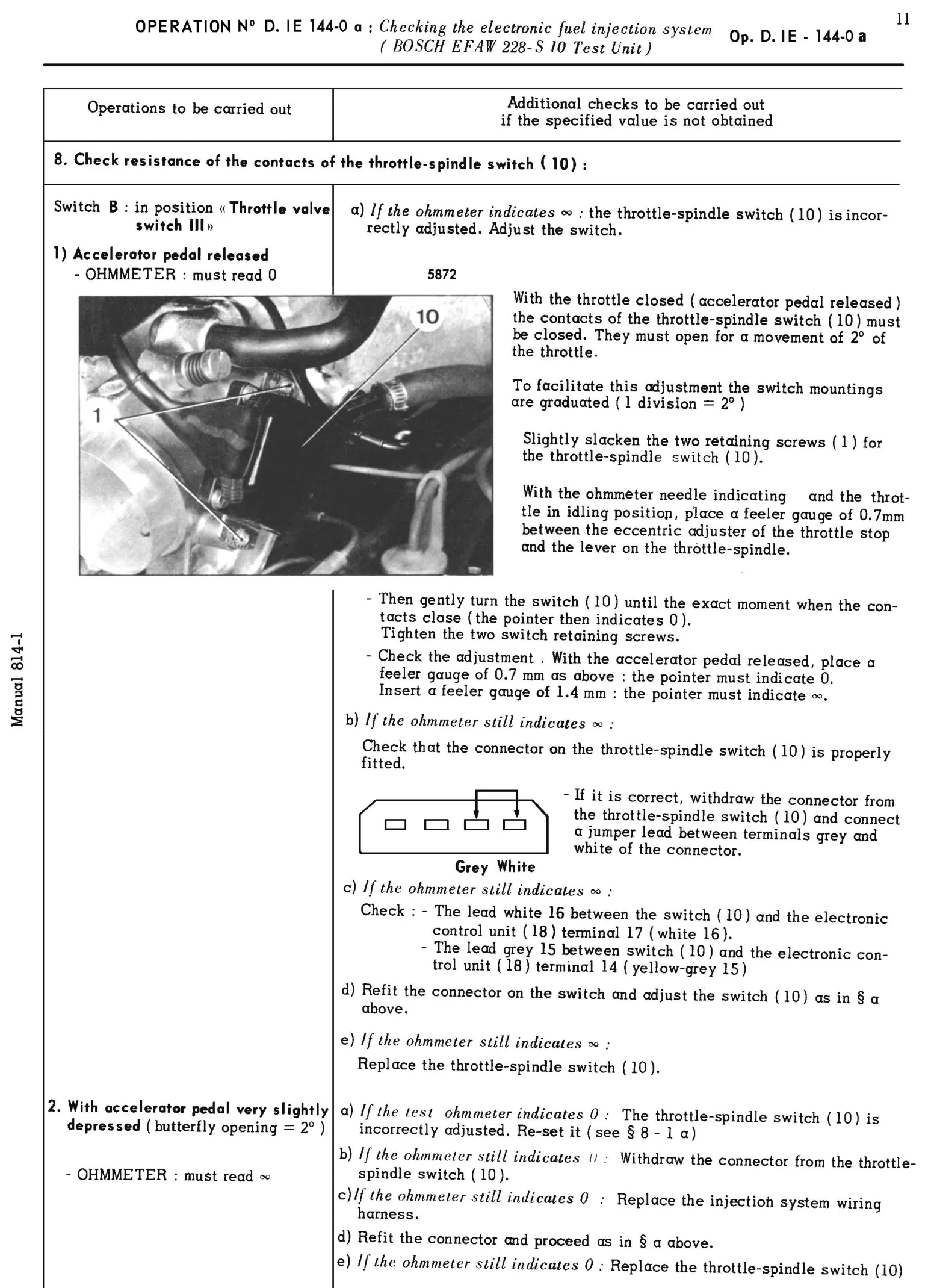 Using Bosch tester, page 101 of 454 — 814 Repair Manual — Volume I