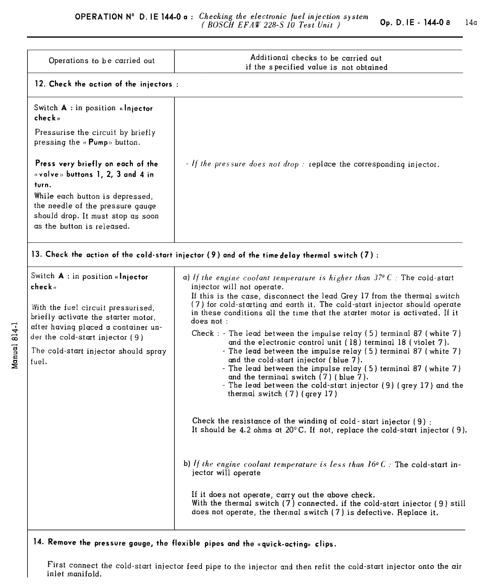 Using Bosch tester, page 106 of 454 — 814 Repair Manual — Volume I