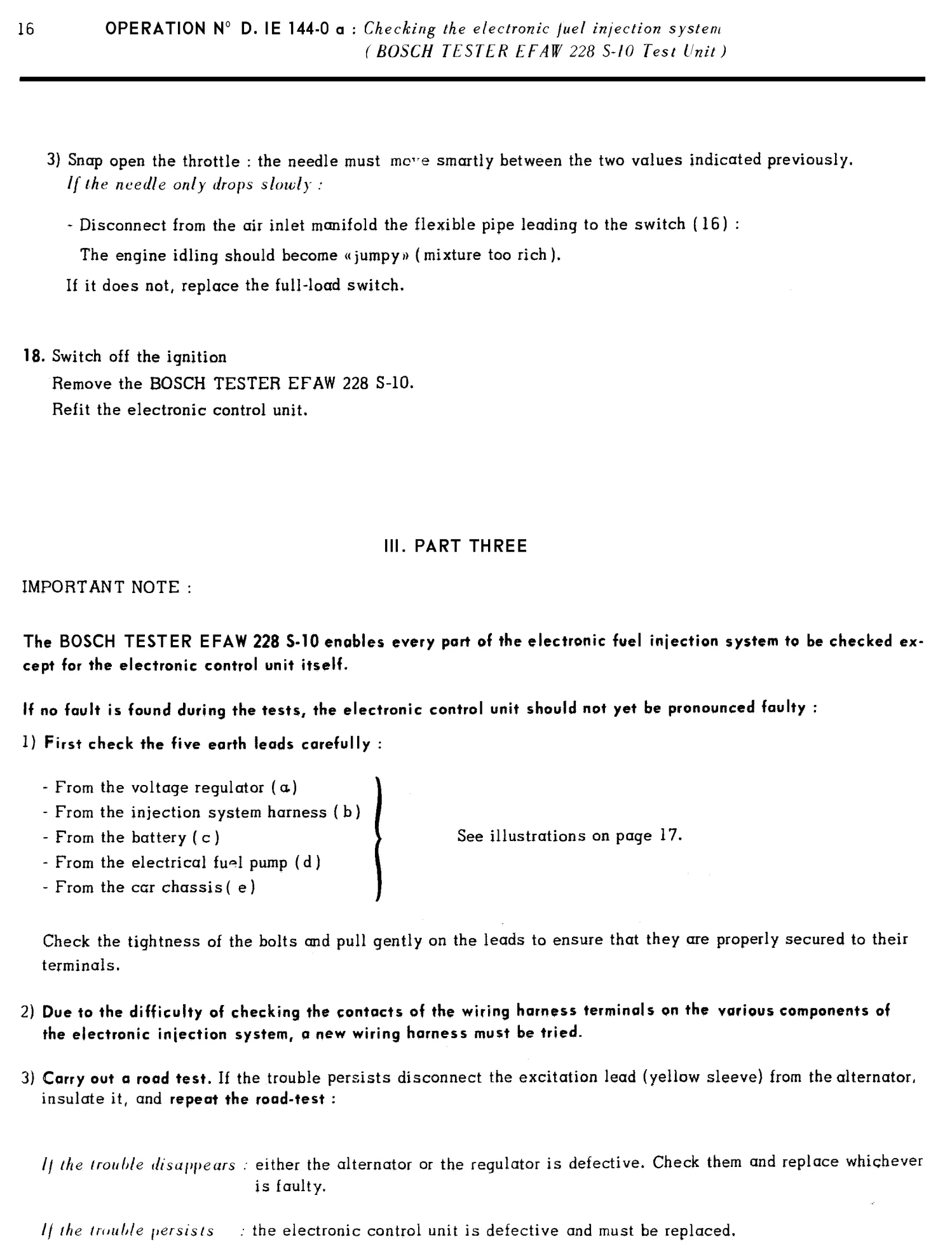 Using Bosch tester, page 108 of 454 — 814 Repair Manual — Volume I