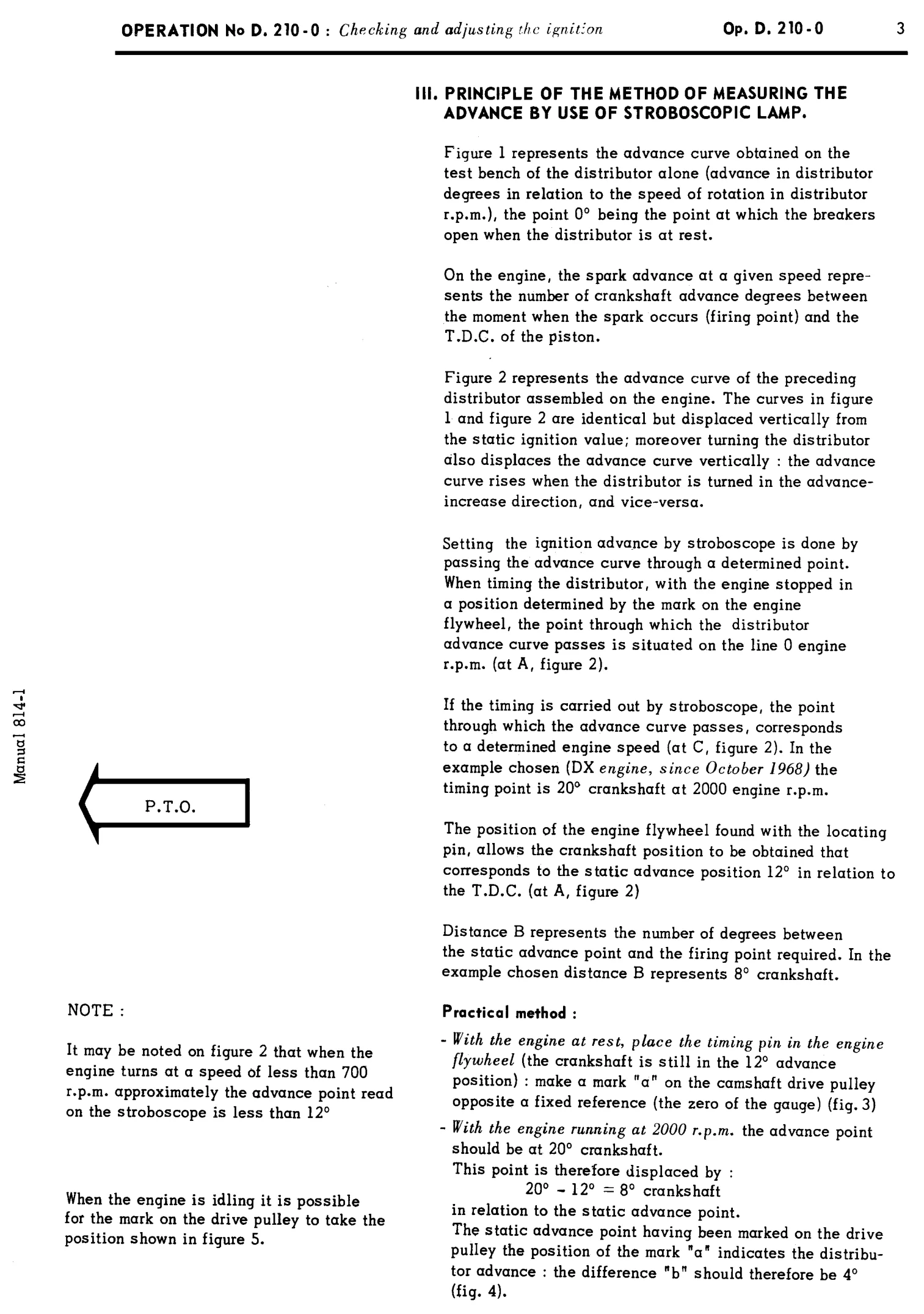 Set timing w. strobe, page 128 of 454 — 814 Repair Manual — Volume I