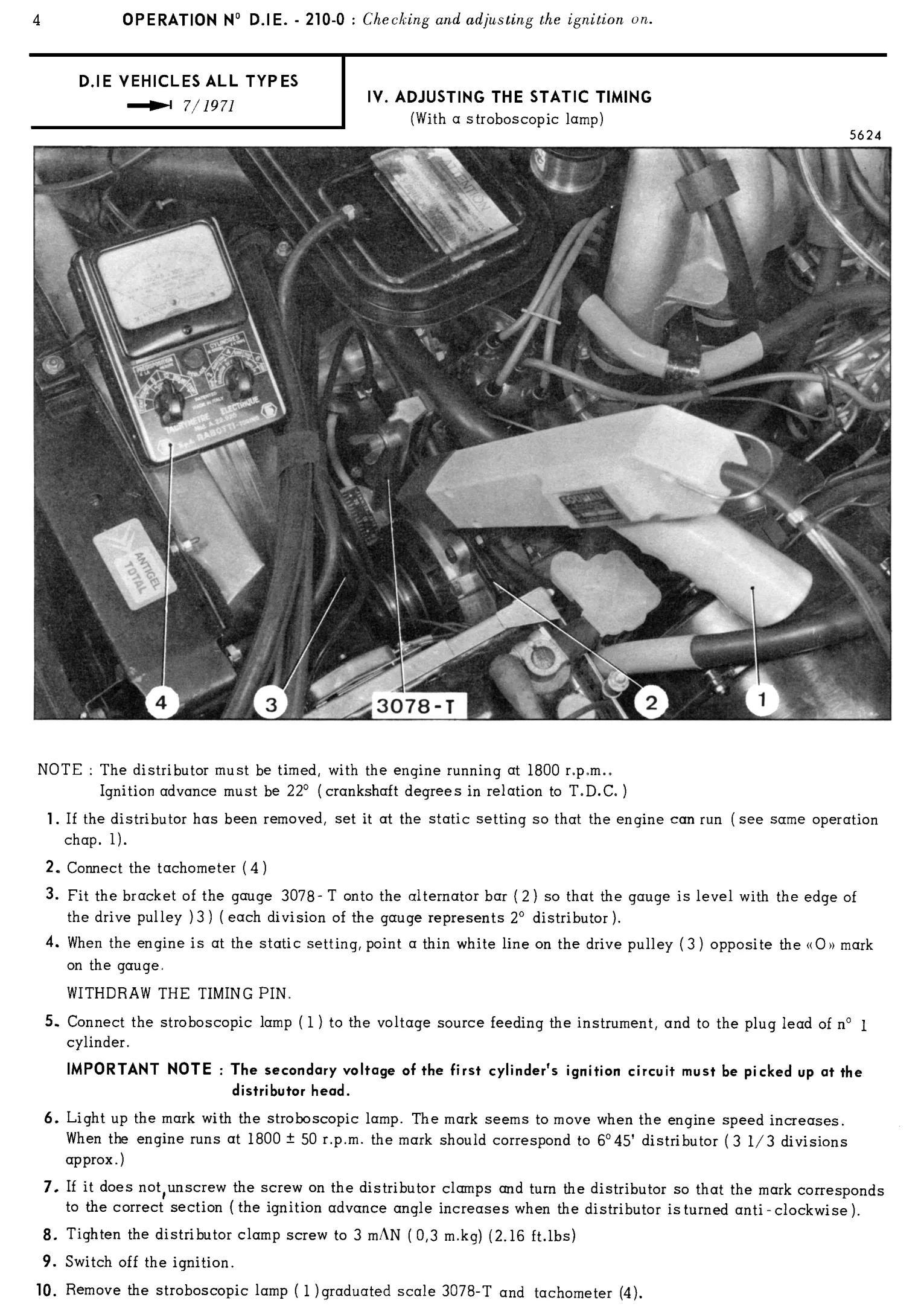 Setting IE static timing with strobe, page 138 of 454 — 814 Repair Manual — Volume I