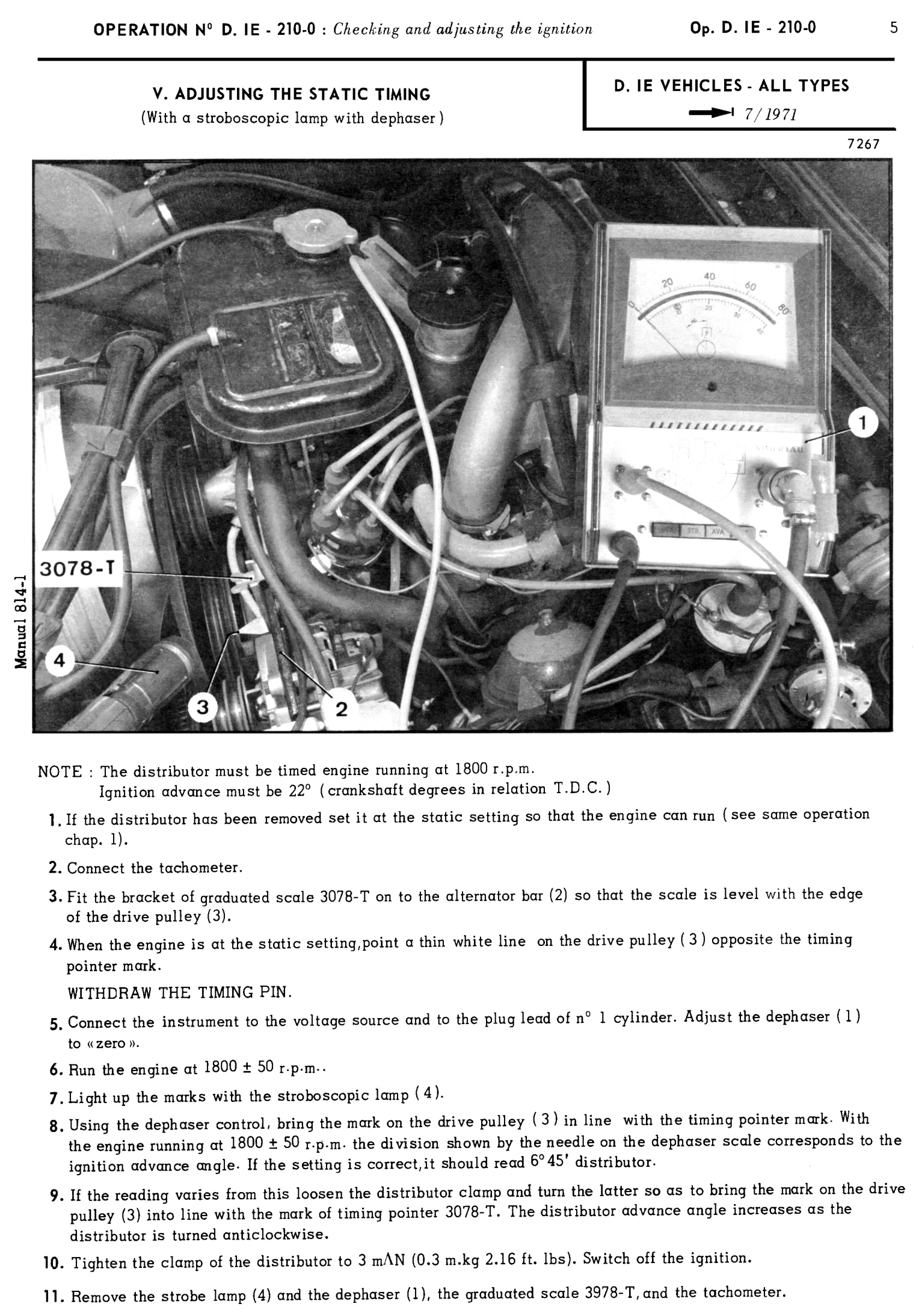 Setting IE static timing with strobe, page 139 of 454 — 814 Repair Manual — Volume I
