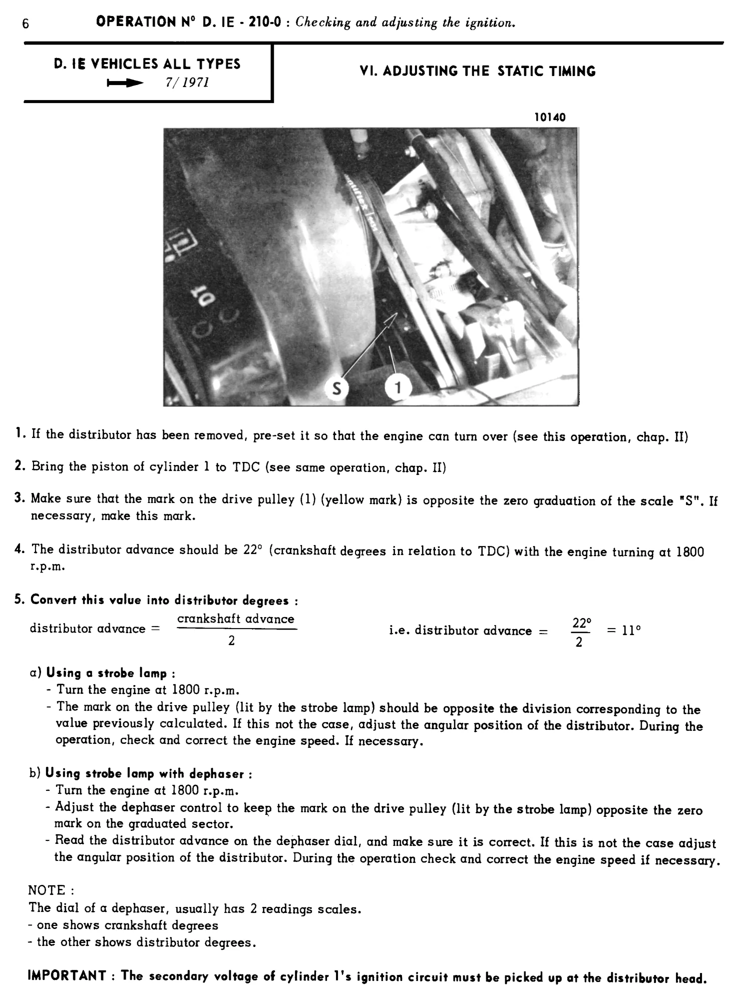 Setting IE static timing with strobe, page 140 of 454 — 814 Repair Manual — Volume I