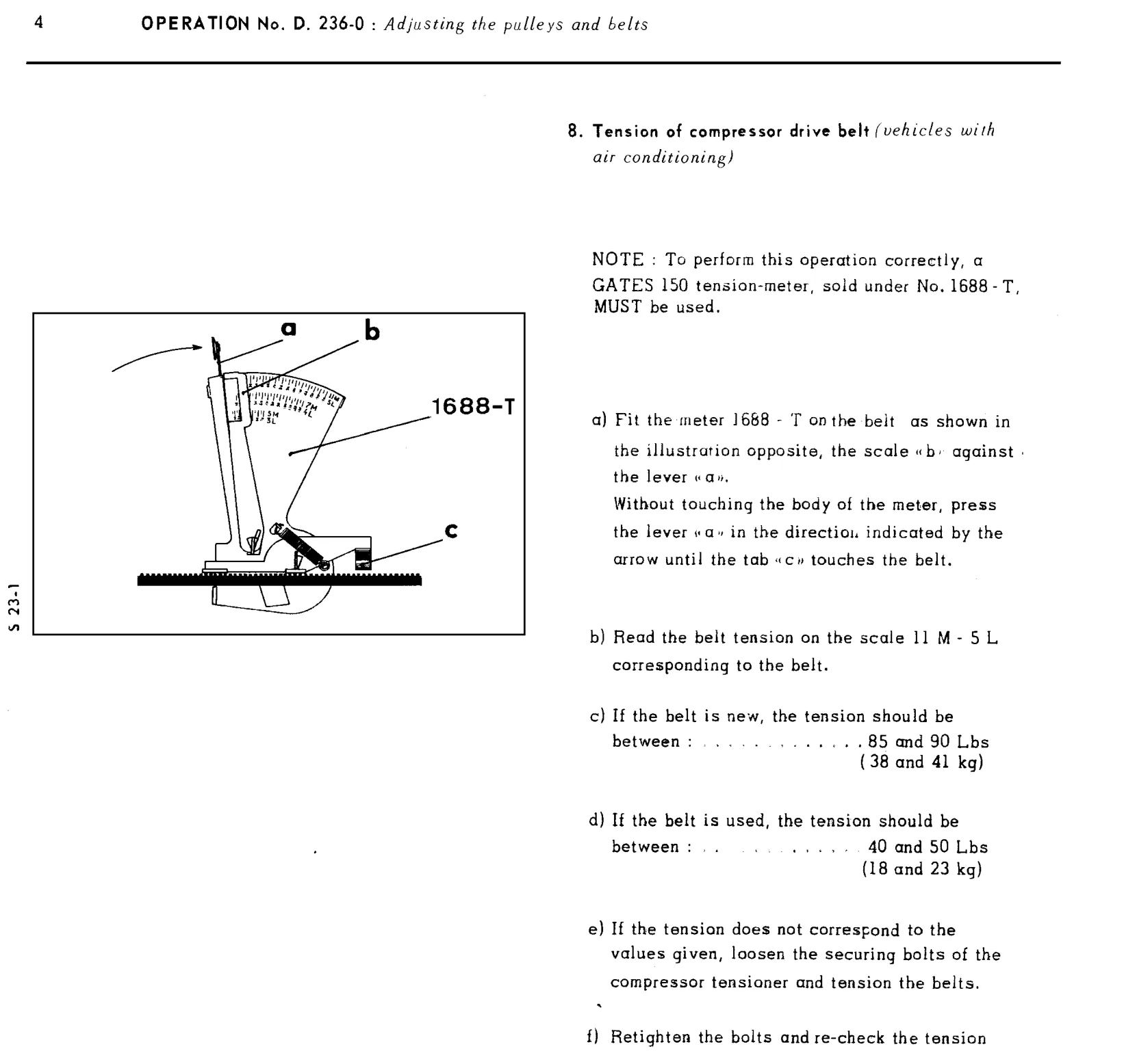 Adjusting pulleys and belts, page 146 of 454 — 814 Repair Manual — Volume I