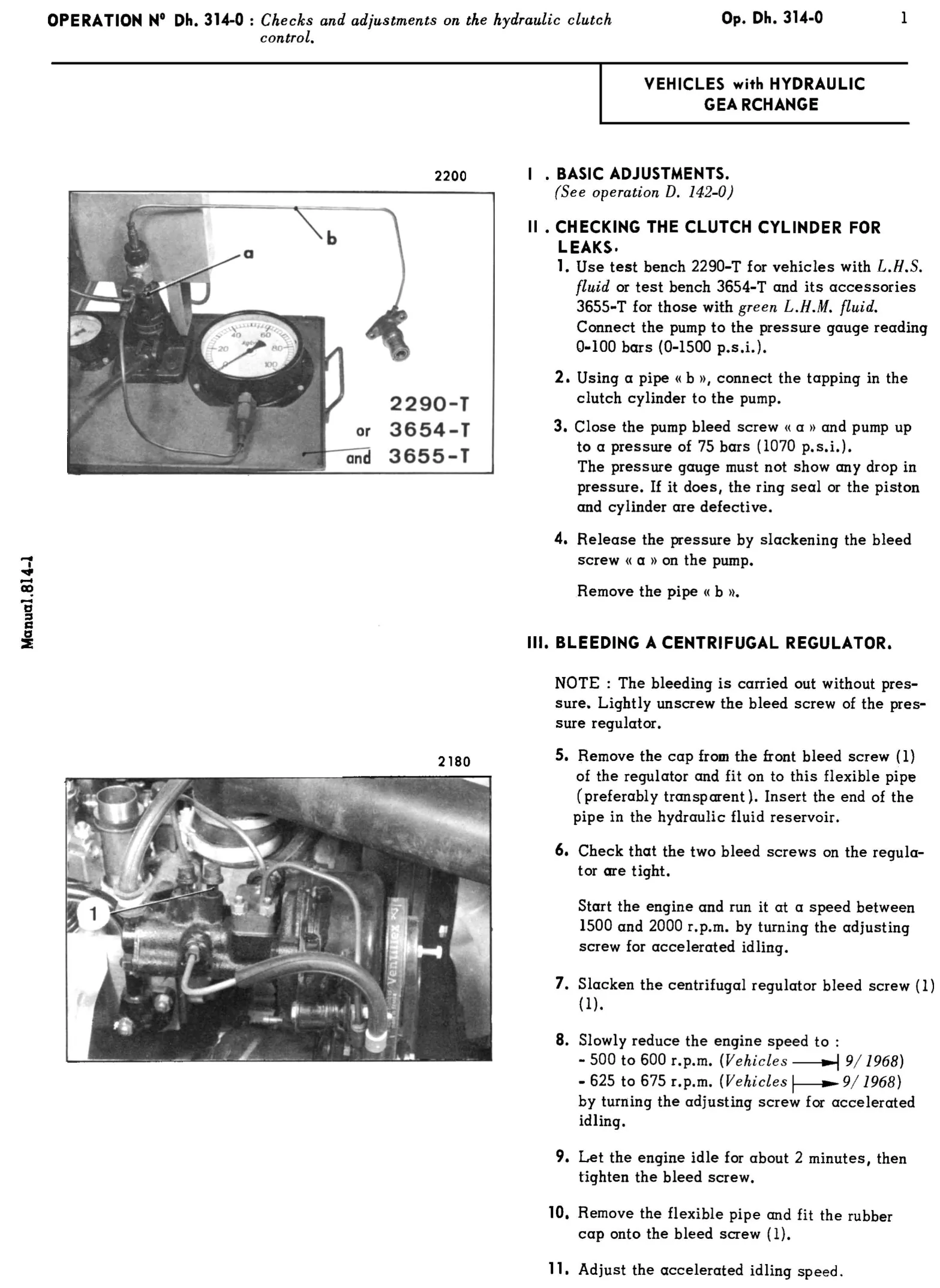 Control (hydraulic), page 153 of 454 — 814 Repair Manual — Volume I