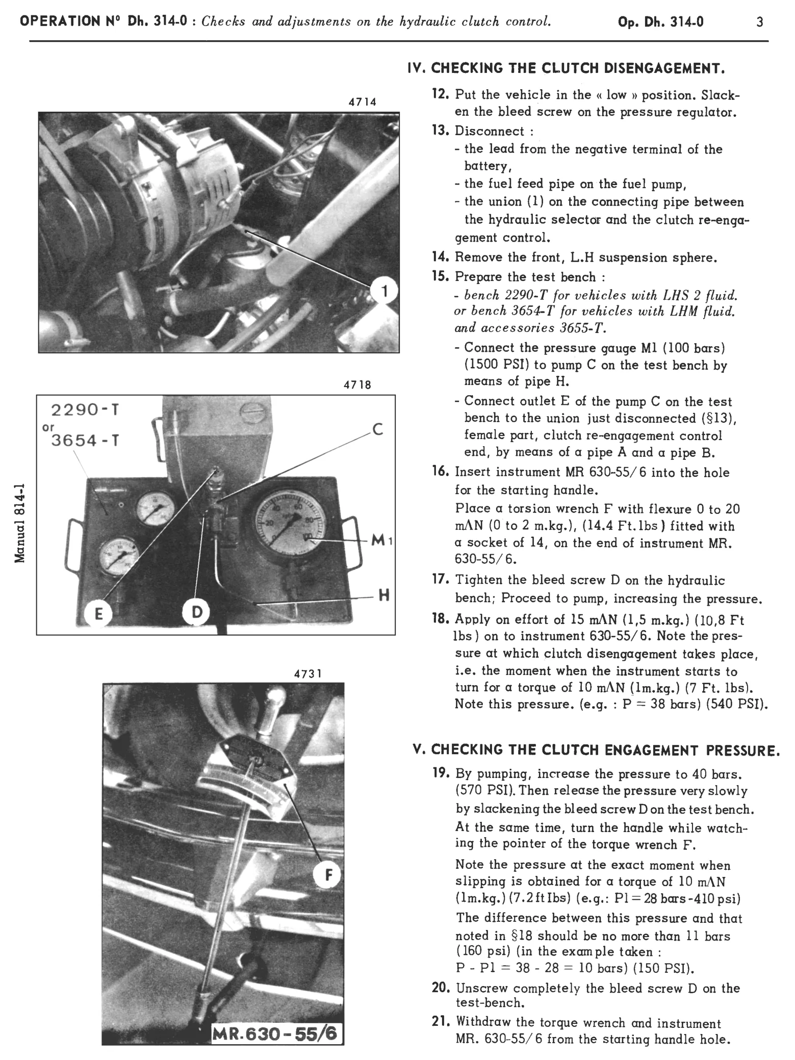 Control (hydraulic), page 155 of 454 — 814 Repair Manual — Volume I