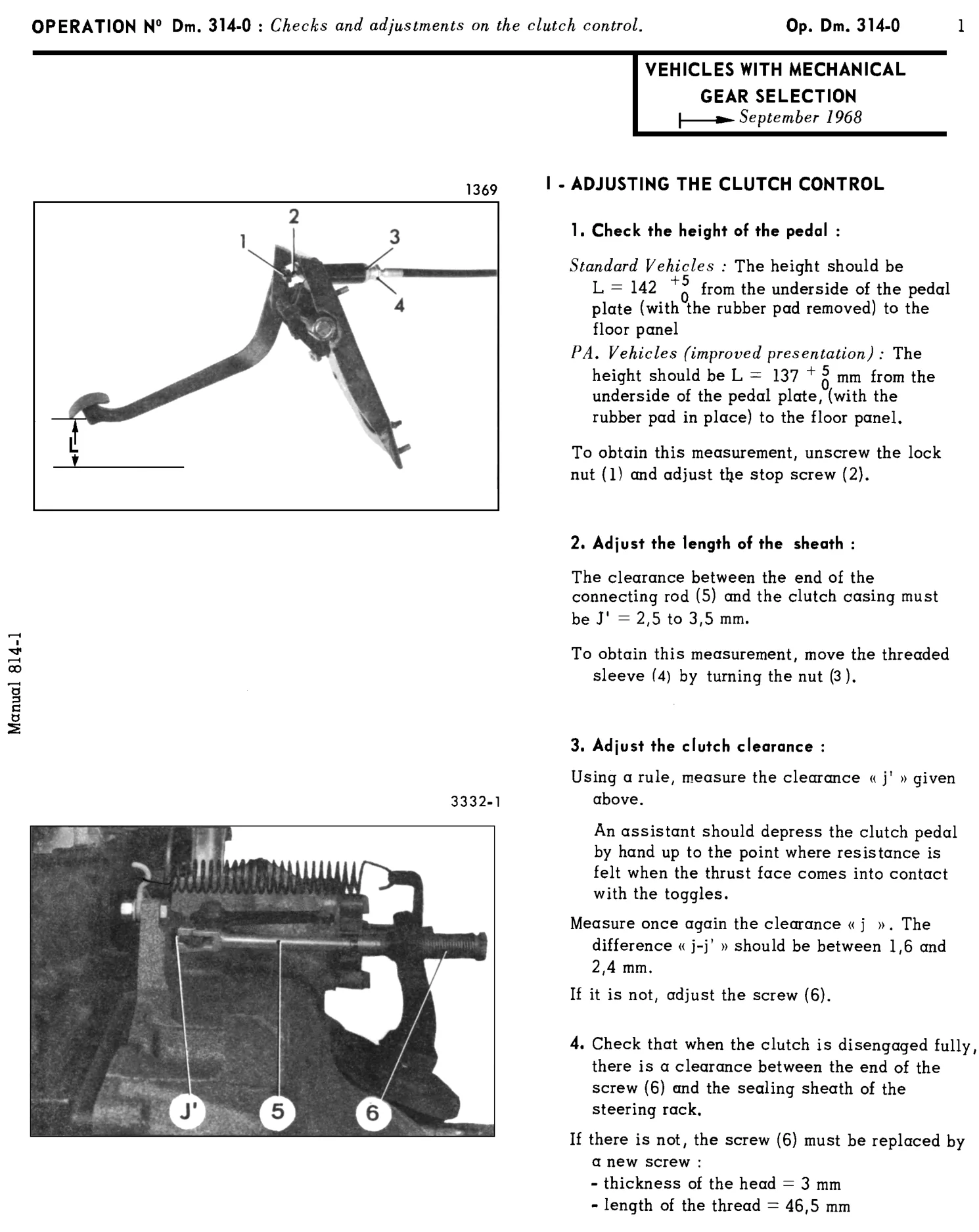 Control (Manual), page 157 of 454 — 814 Repair Manual — Volume I