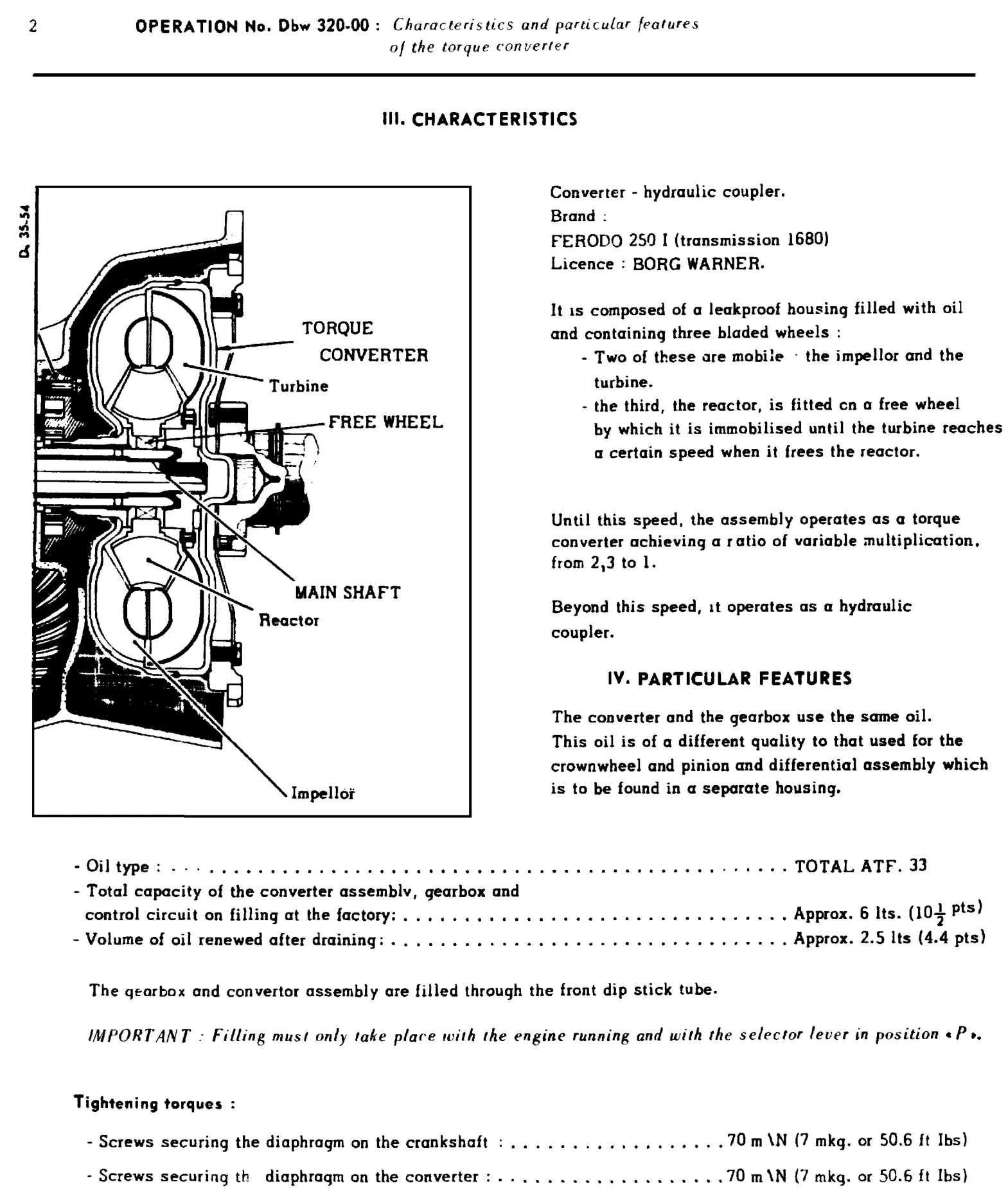 Torque converter, page 162 of 454 — 814 Repair Manual — Volume I