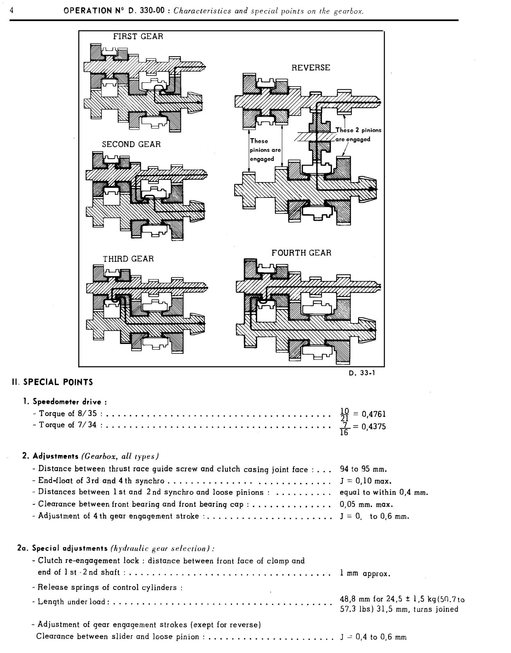Gearbox / 4-speed, page 166 of 454 — 814 Repair Manual — Volume I