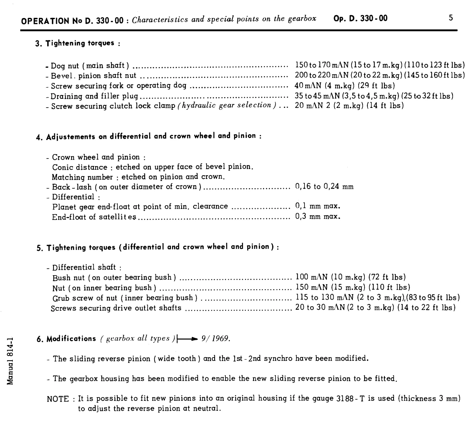 Gearbox / 4-speed, page 167 of 454 — 814 Repair Manual — Volume I