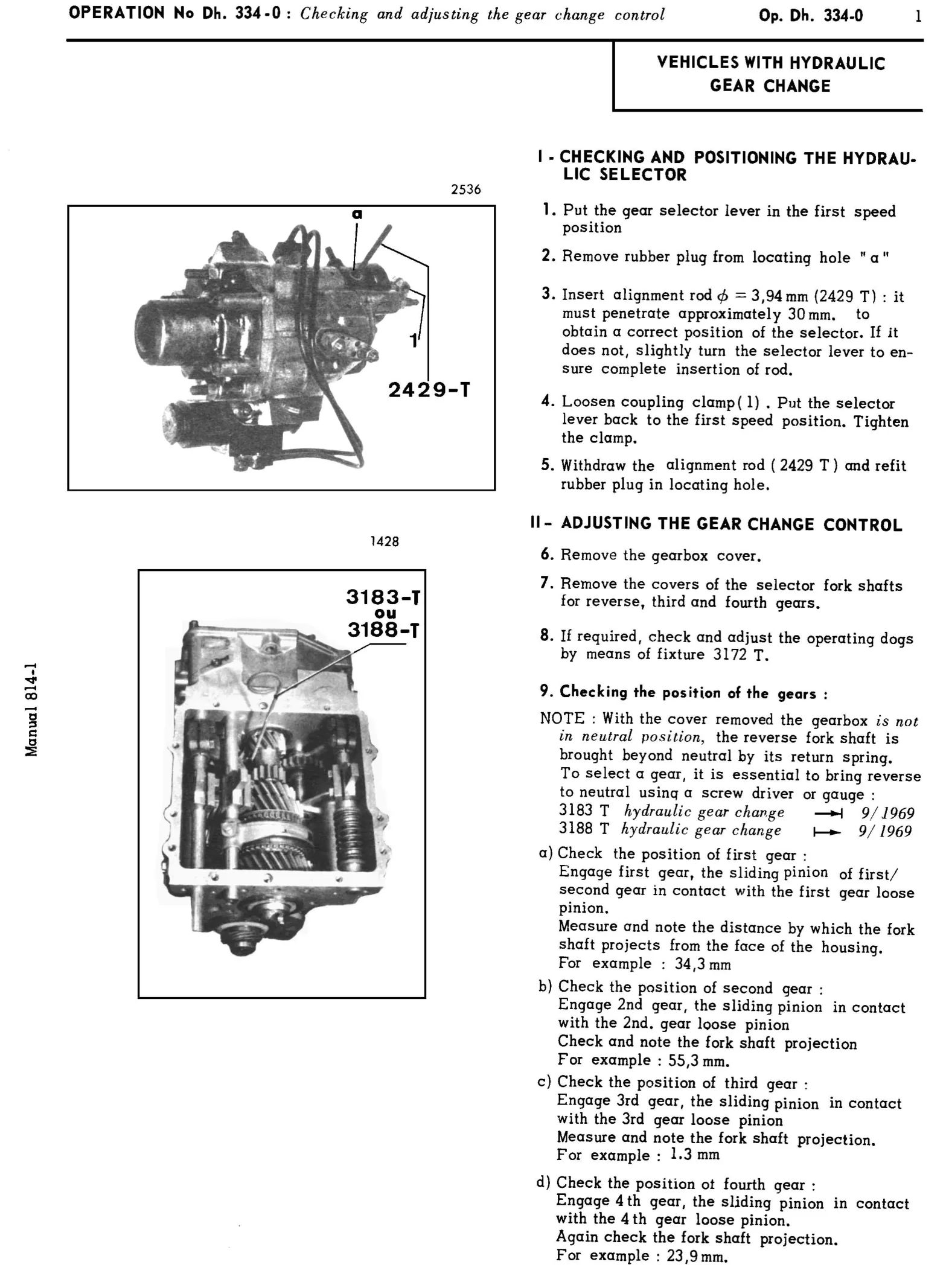 Hydraulic gearchange, page 168 of 454 — 814 Repair Manual — Volume I