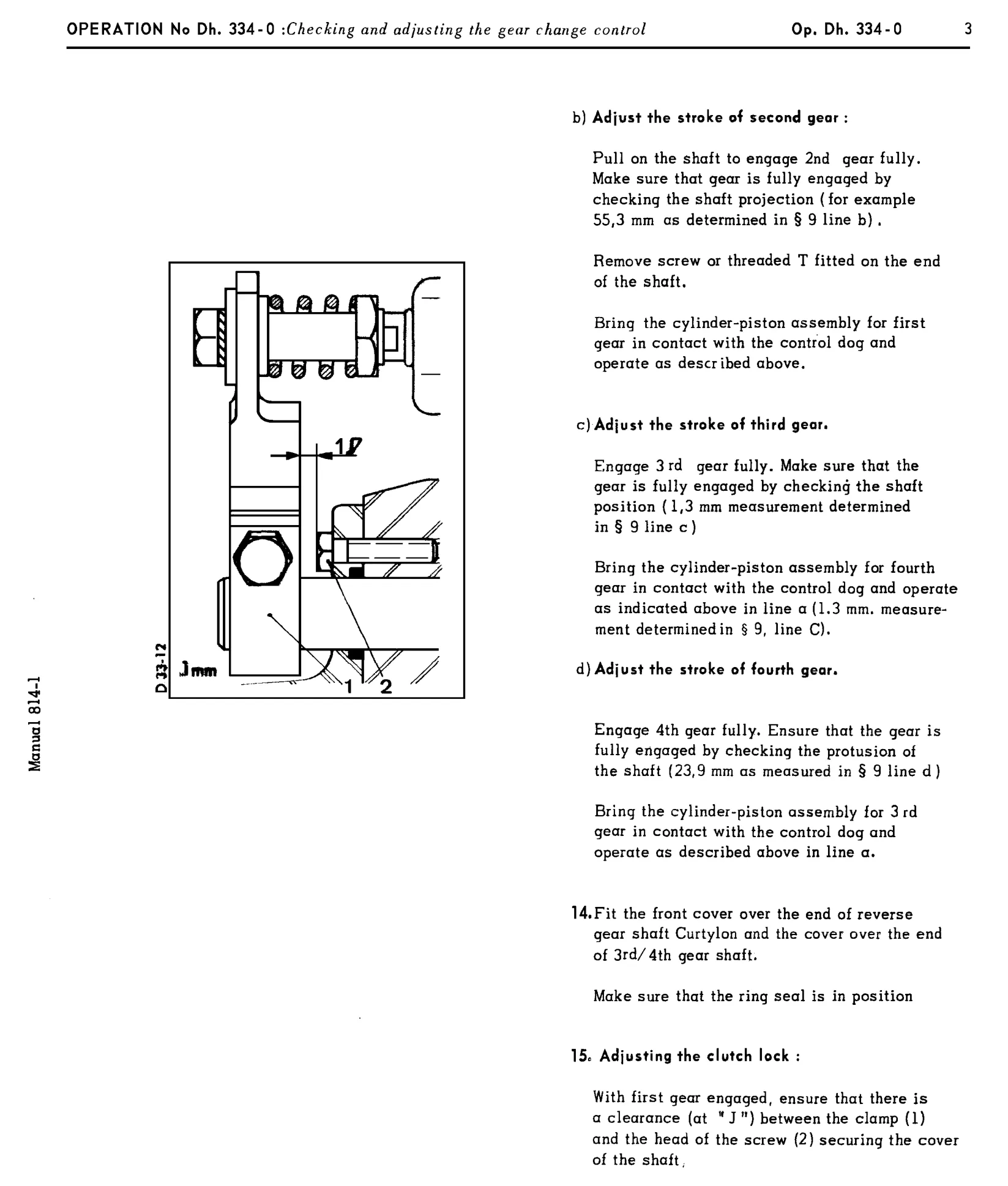 Hydraulic gearchange, page 170 of 454 — 814 Repair Manual — Volume I