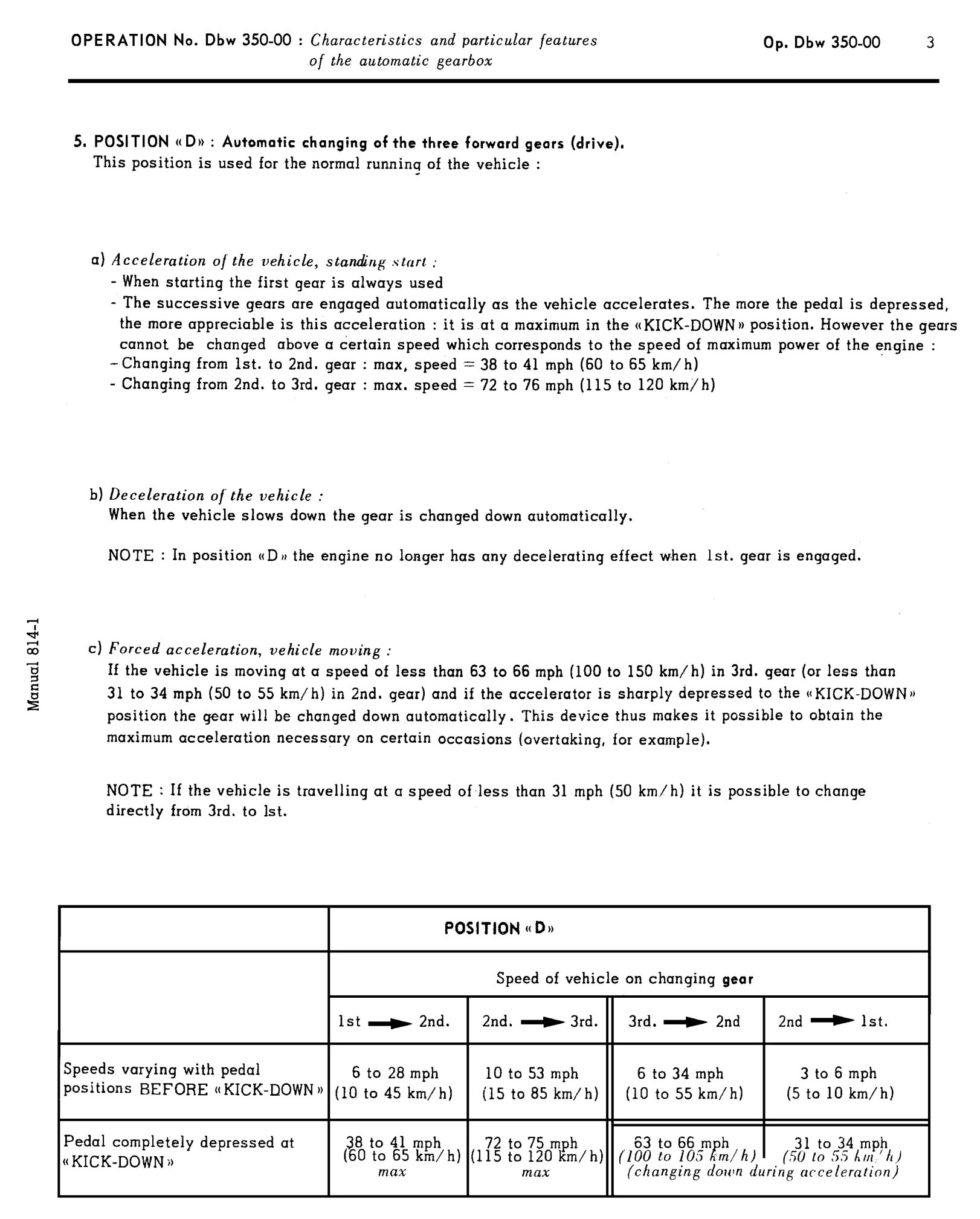 Automatic gearbox, page 179 of 454 — 814 Repair Manual — Volume I