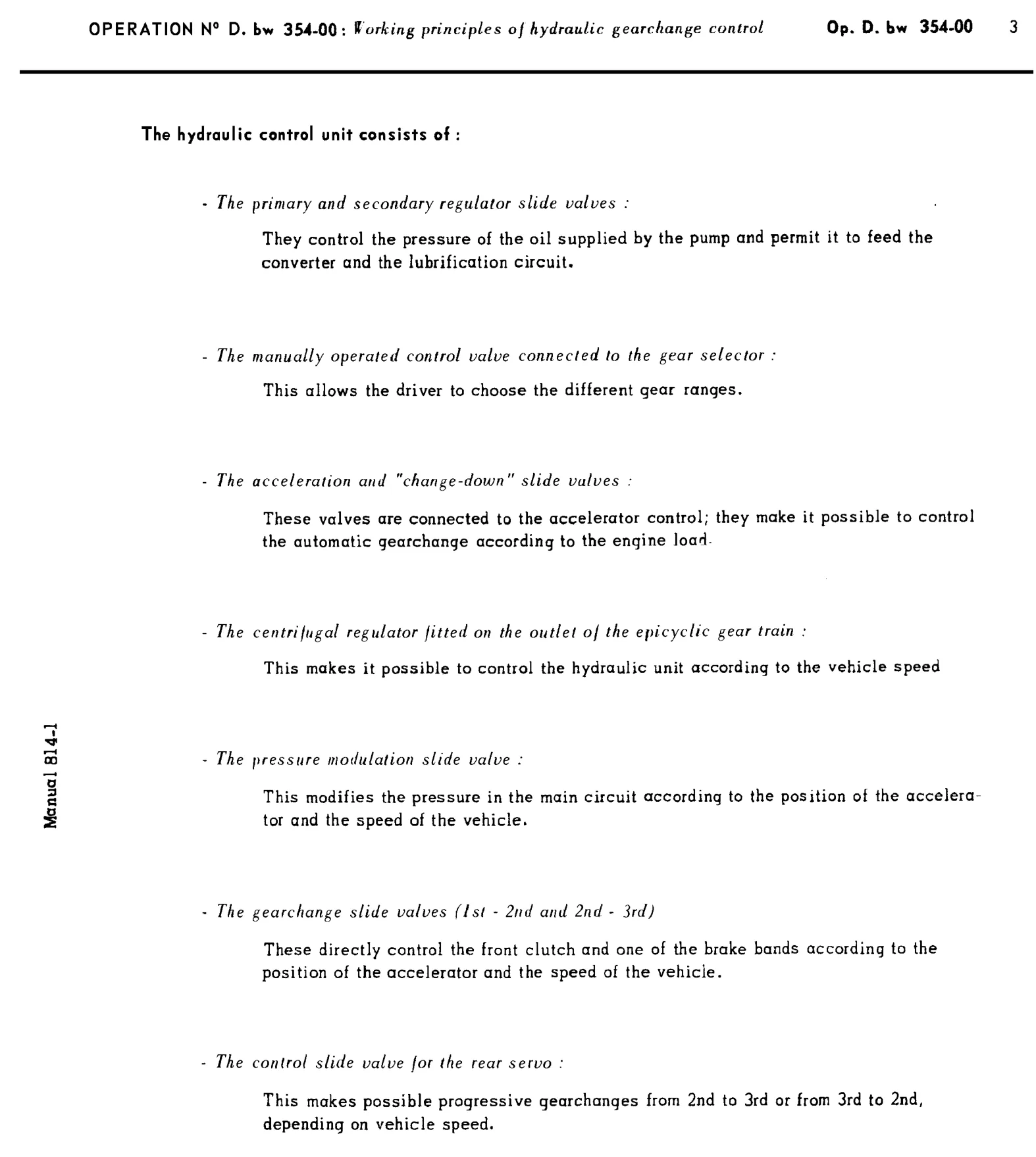 Automatic gearbox, page 191 of 454 — 814 Repair Manual — Volume I