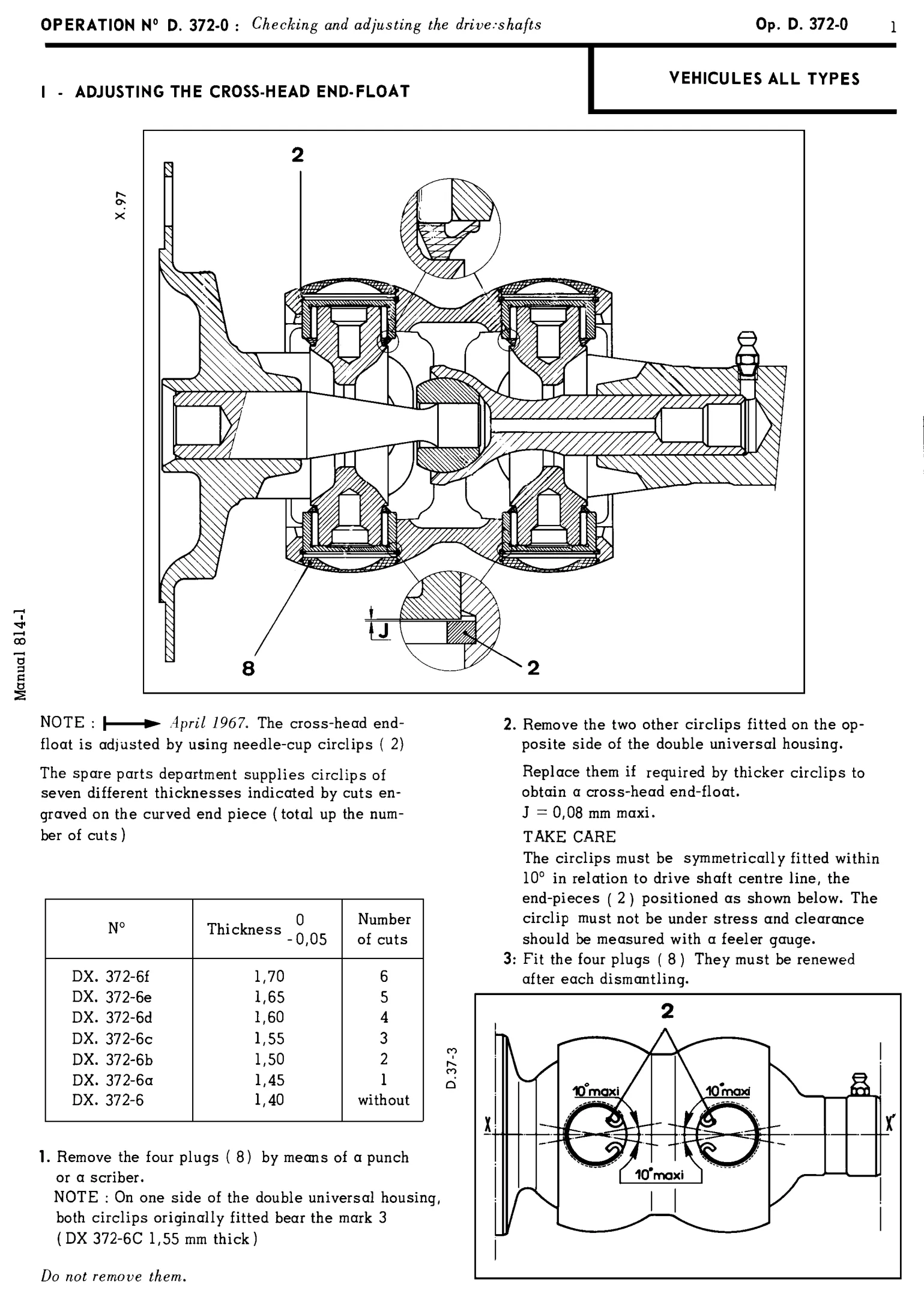 Drive shafts, page 199 of 454 — 814 Repair Manual — Volume I