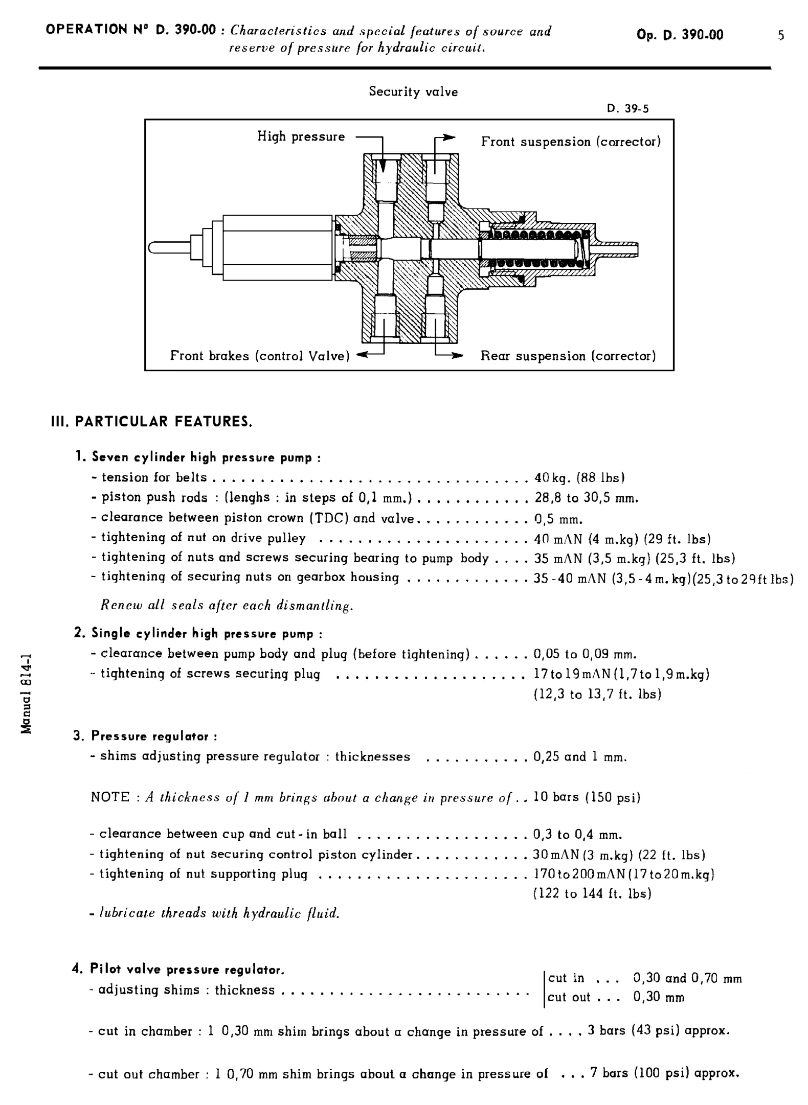 Hydraulic system / Source and reserve of pressure, page 204 of 454 — 814 Repair Manual — Volume I